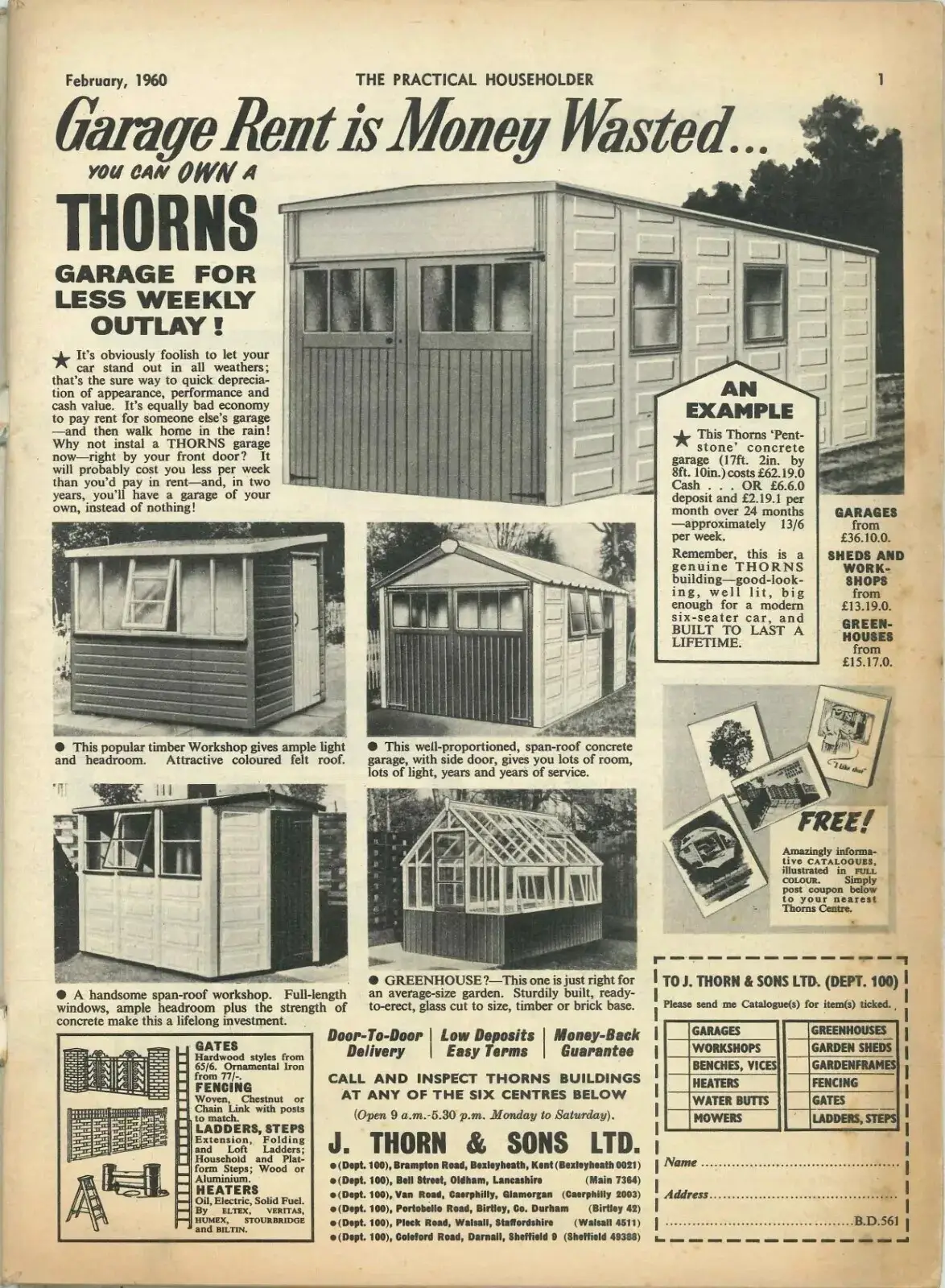 Practical Householder Magazine: PH-Washbasin Unit, Vintage Memorabilia, Feb 1960 - image 2 | Free standard UK delivery included | Discount Quality Products