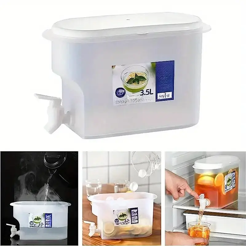 3.5L Plastic Beverage Dispenser With Faucet Fruit Juice Water Lemonade Container - image 2 | Free standard UK delivery included | Discount Quality Products