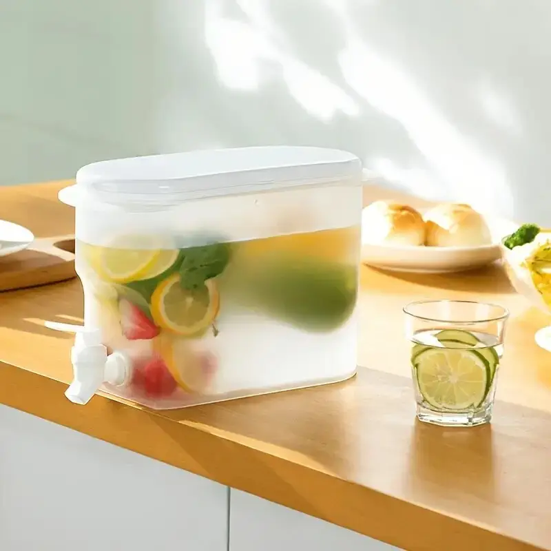 3.5L Plastic Beverage Dispenser With Faucet Fruit Juice Water Lemonade Container - image 8 | Free standard UK delivery included | Discount Quality Products