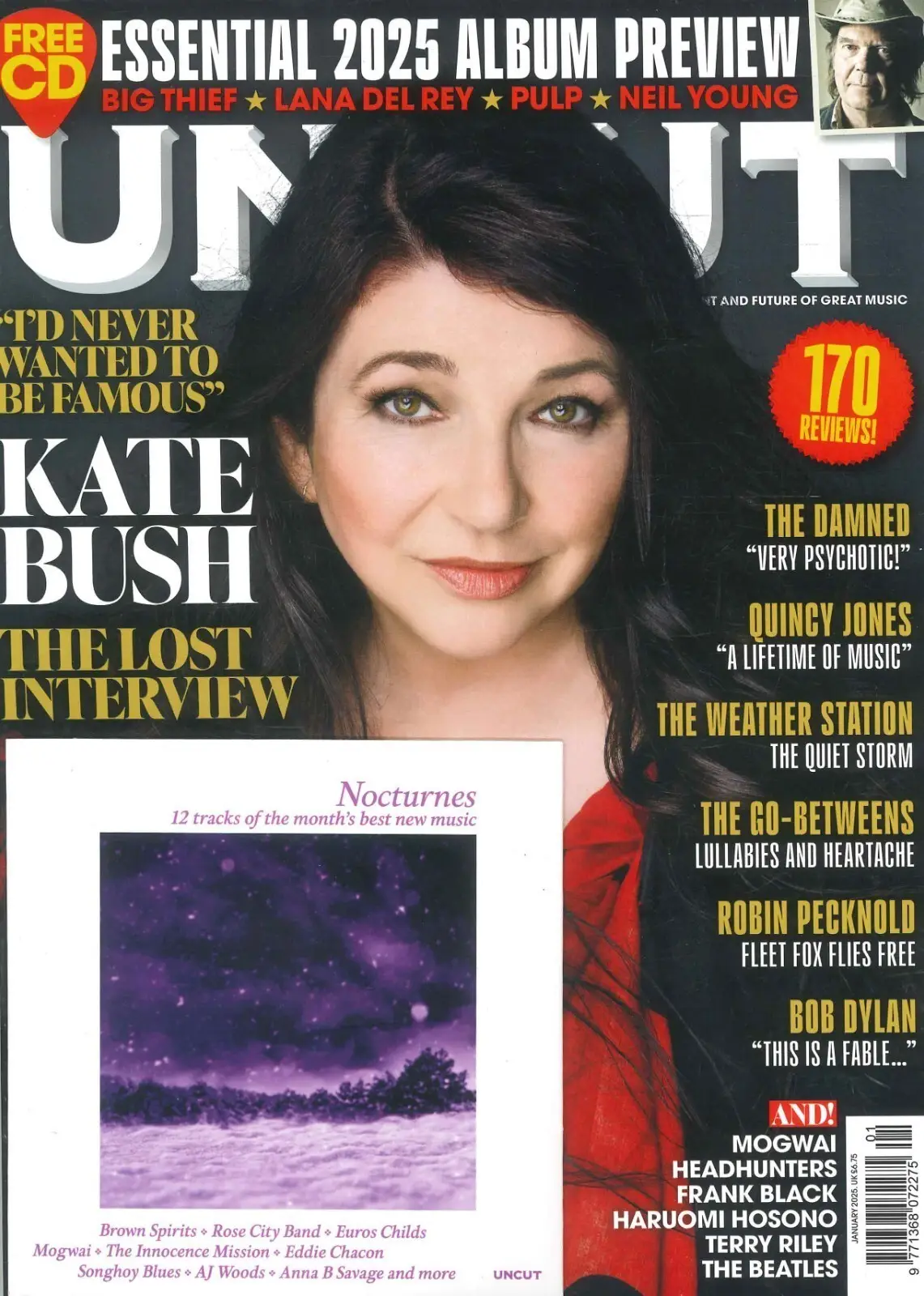 Uncut Magazine: Free CD, Kate Bush, Bob Dylan, Music, Album Preview, Jan 2025 - Free standard UK delivery included | Discount Quality Products