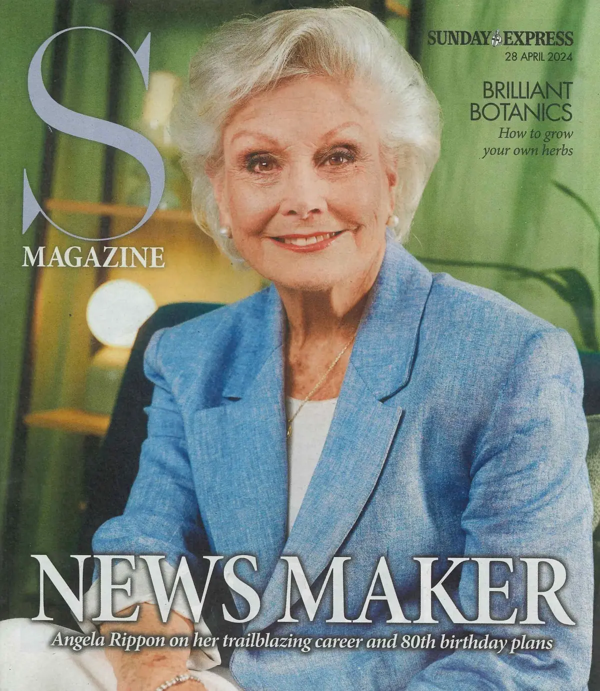 Sunday Express Magazine Angela Rippon, James May, Mindy Hammond, Fashion 28.4.24