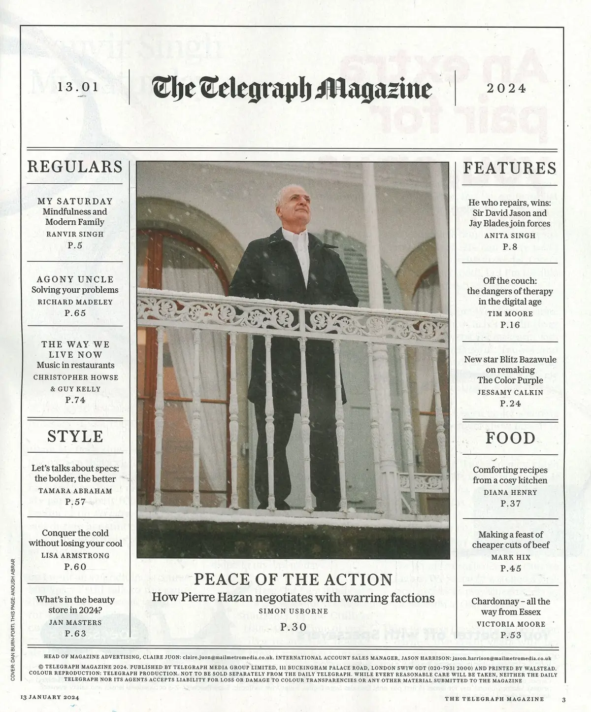 Telegraph Magazine: David Jason, Jay Blades, Ranvir Singh, R. Madeley, 13.1.24 - image 2 | Free standard UK delivery included | Discount Quality Products
