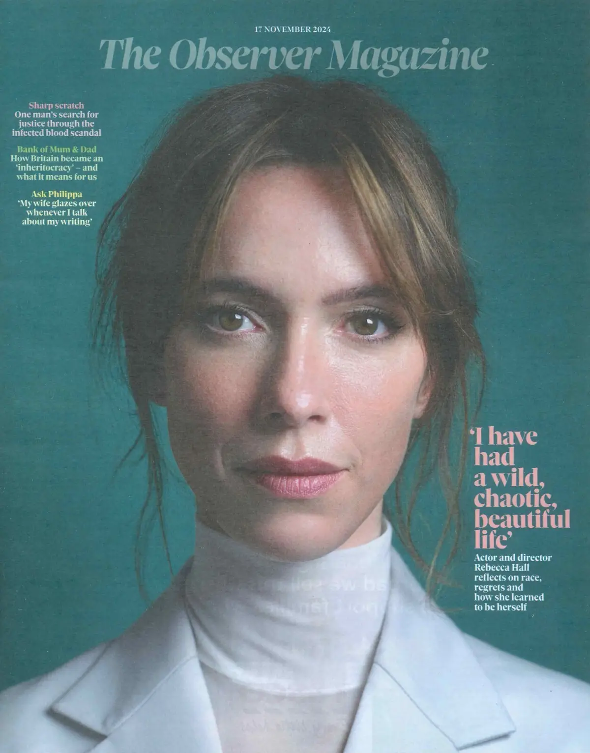 Observer Magazine: Rebecca Hall, Steph McGovern, Asim Chaudhry, Style, 17.11.24