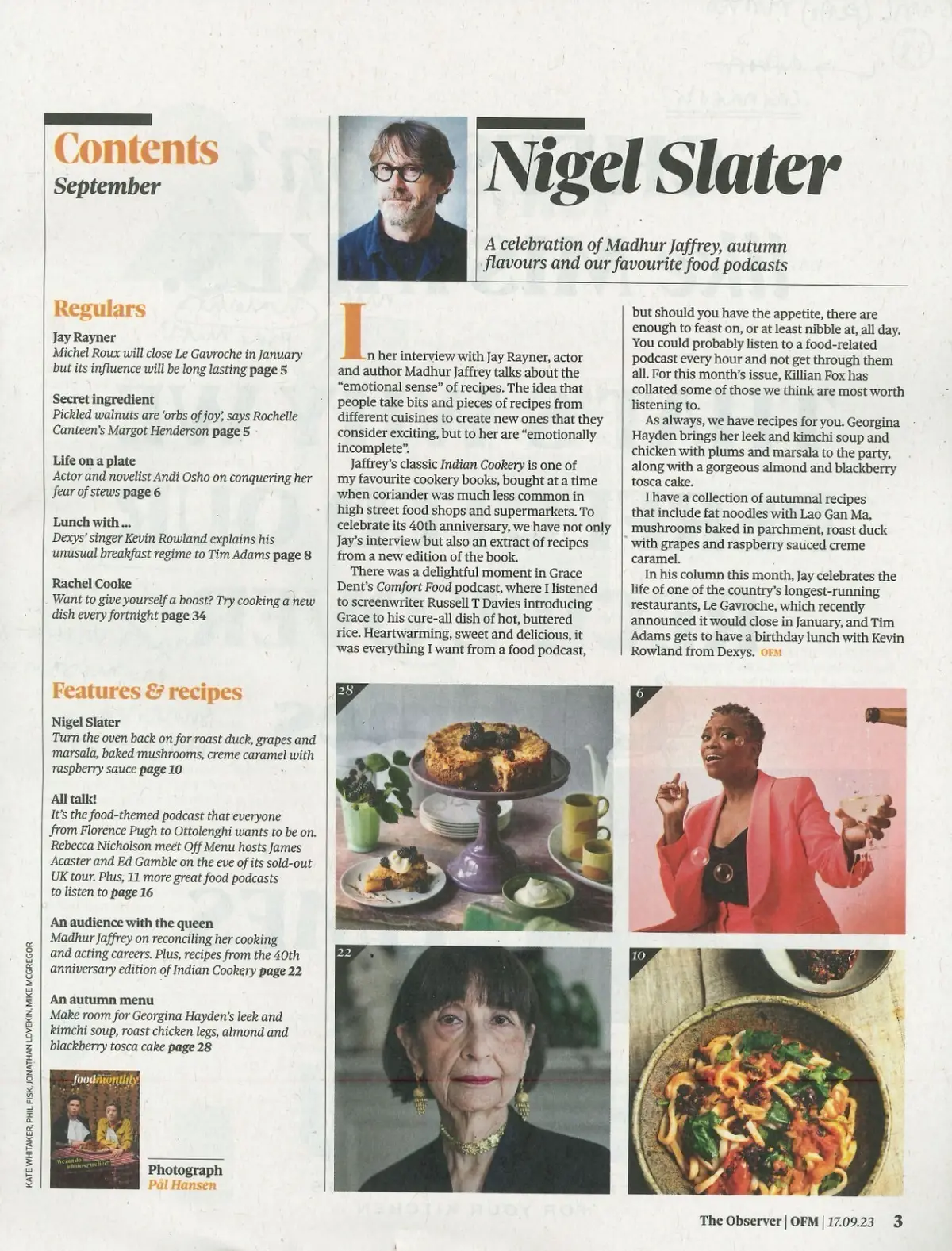 Observer Magazine Food Monthly, Ed Gamble, James Acaster, Recipes, Sept 2023 - image 2 | Free standard UK delivery included | Discount Quality Products