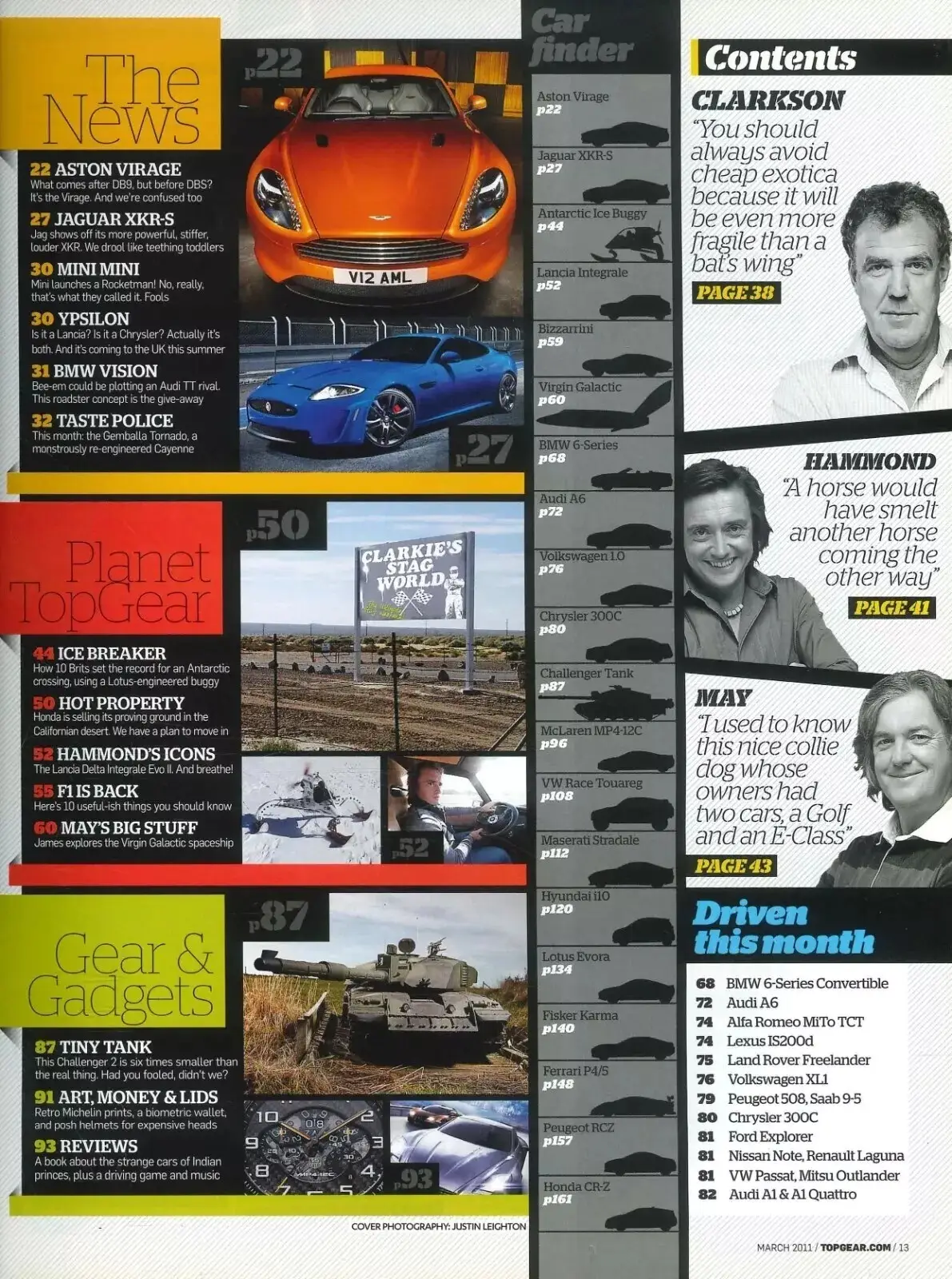 BBC Top Gear Magazine Issue 215, McLaren MP4-12C, Ferrari 458, Aston, March 2011 - image 3 | Free standard UK delivery included | Discount Quality Products