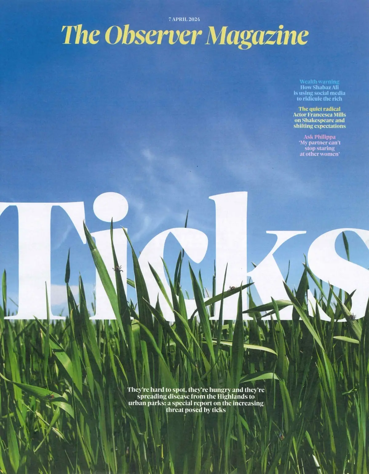 Observer Magazine: Adeel Akhtar, Francesca Mills, Joanna Page, Fashion, 7.4.24