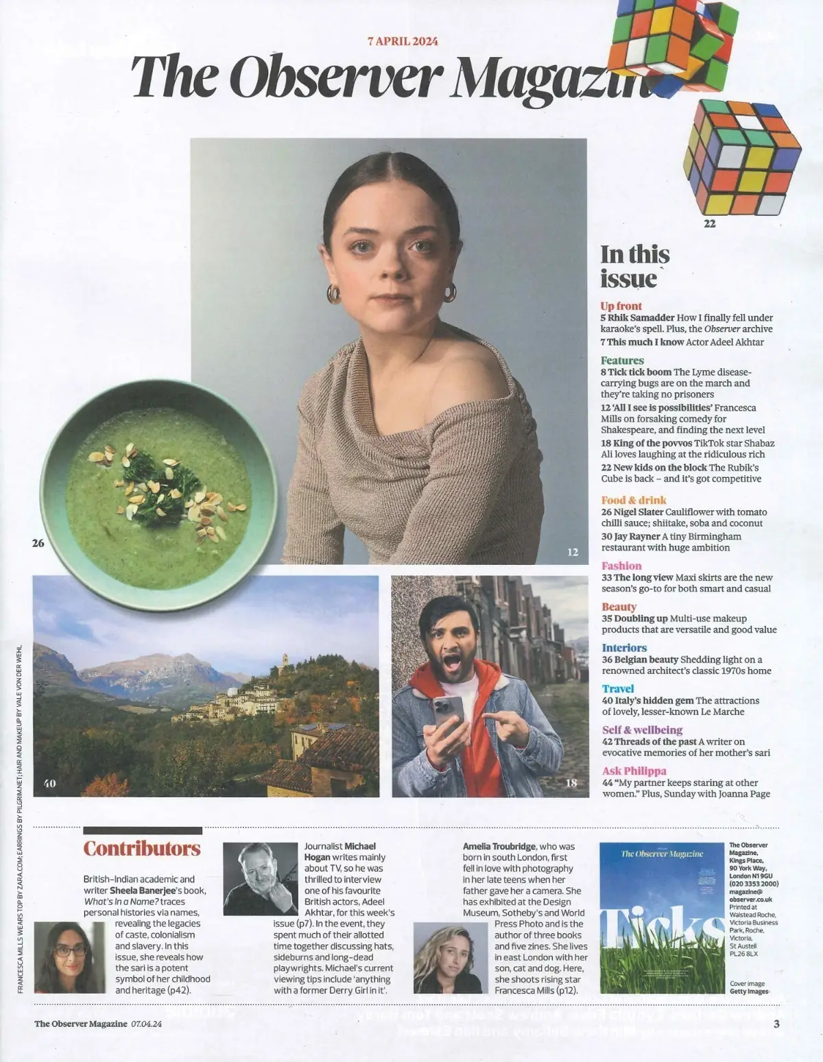 Observer Magazine: Adeel Akhtar, Francesca Mills, Joanna Page, Fashion, 7.4.24 - image 2 | Free standard UK delivery included | Discount Quality Products