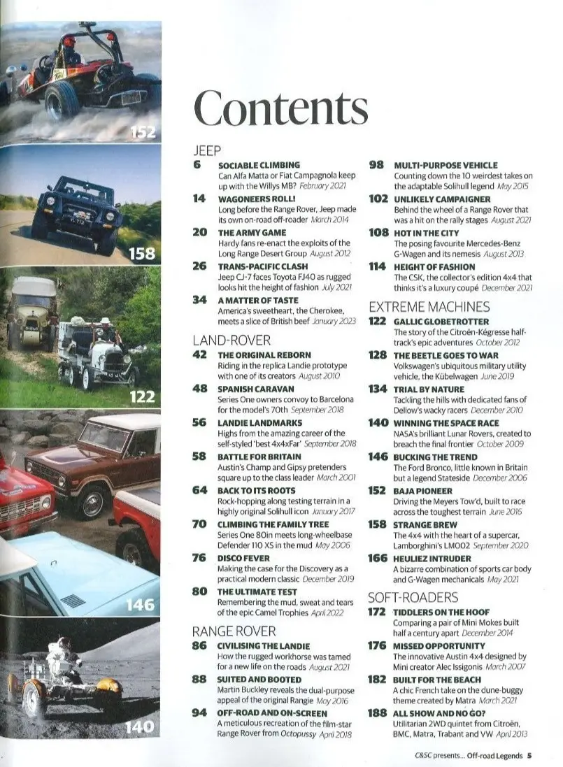 Classic & Sports Car Magazine, Off Road Legends, Range Rover, Mercedes, 2023 - image 3 | Free standard UK delivery included | Discount Quality Products