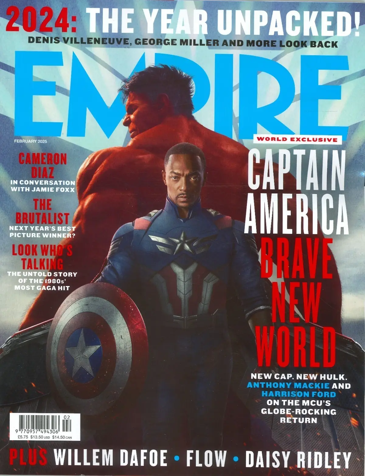 Empire Magazine: 2024 Look Back, Captain America, Willem Dafoe, Films, Feb 2025
