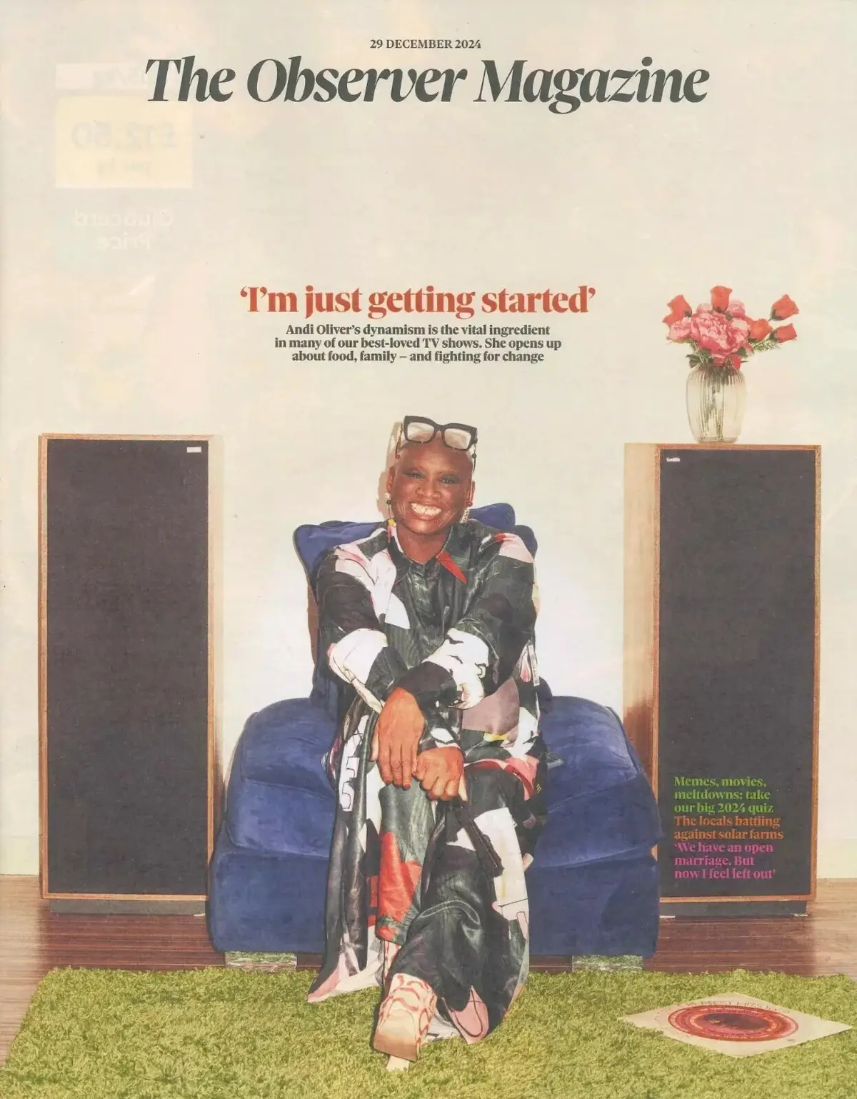 Observer Magazine: Andi Oliver, Vinnie Jones, John Cooper Clarke, 29.12.24