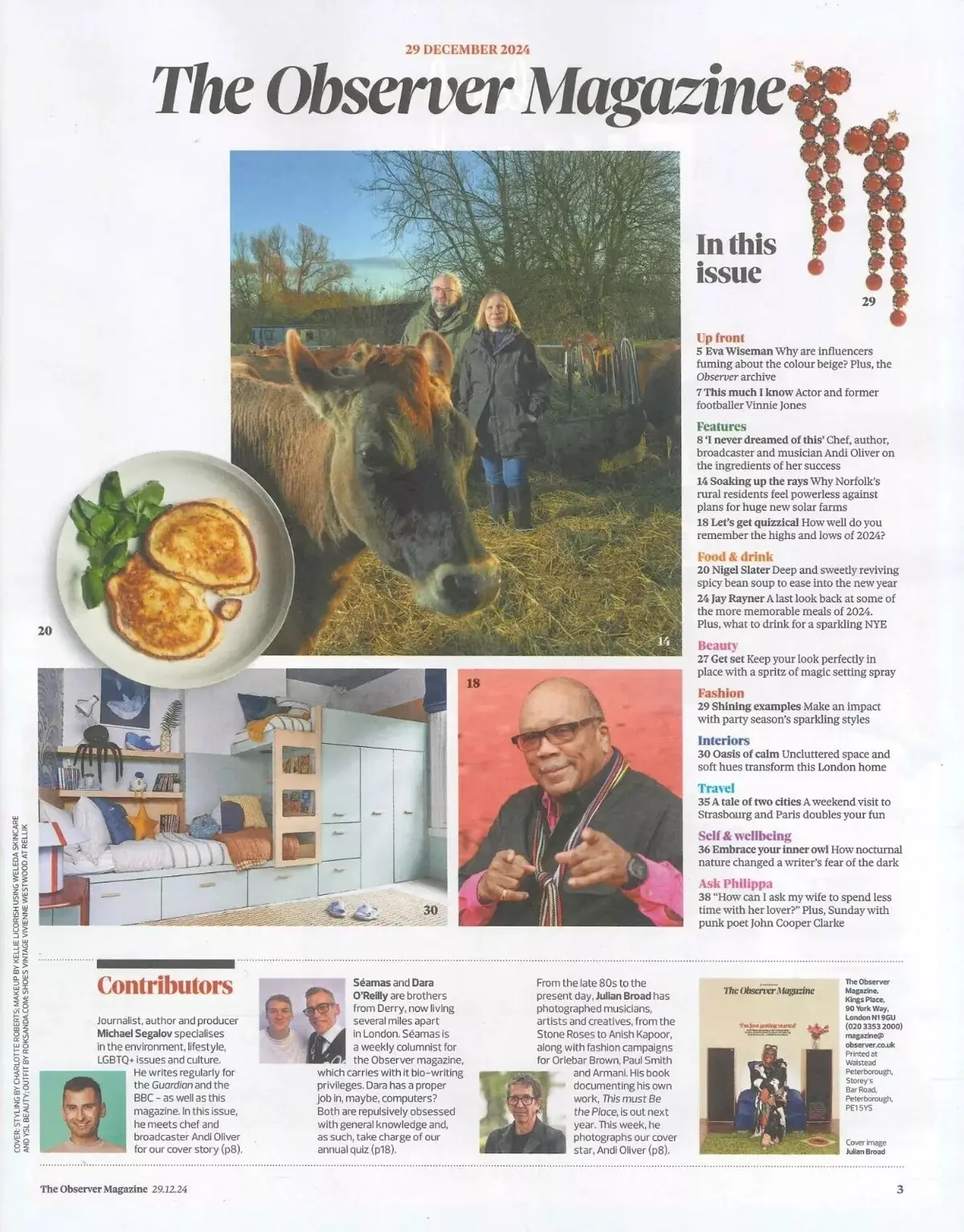 Observer Magazine: Andi Oliver, Vinnie Jones, John Cooper Clarke, 29.12.24 - image 2 | Free standard UK delivery included | Discount Quality Products