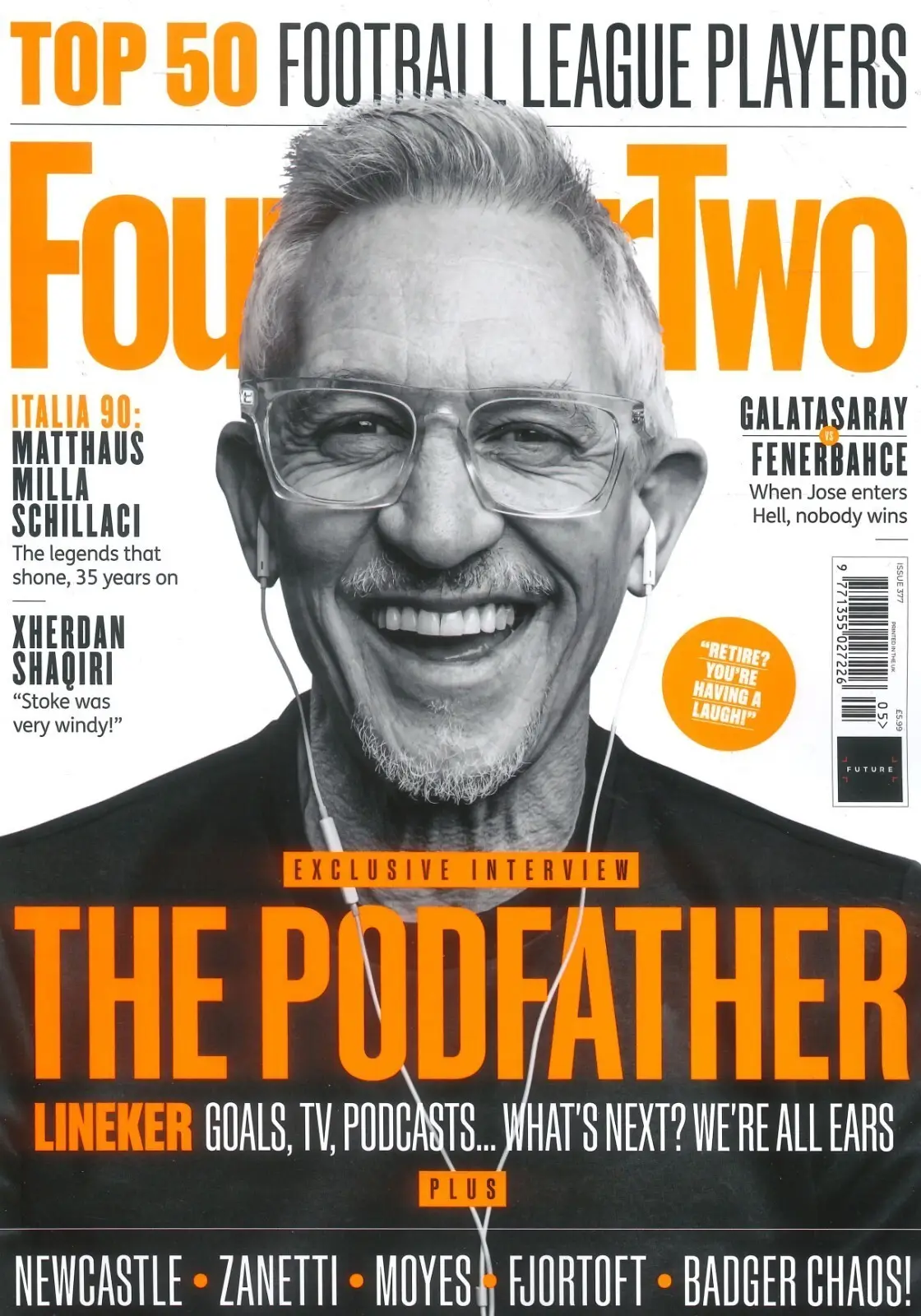 FourFourTwo Magazine: Soccer,  Lineker, Top 50 Football League Players, May 2025