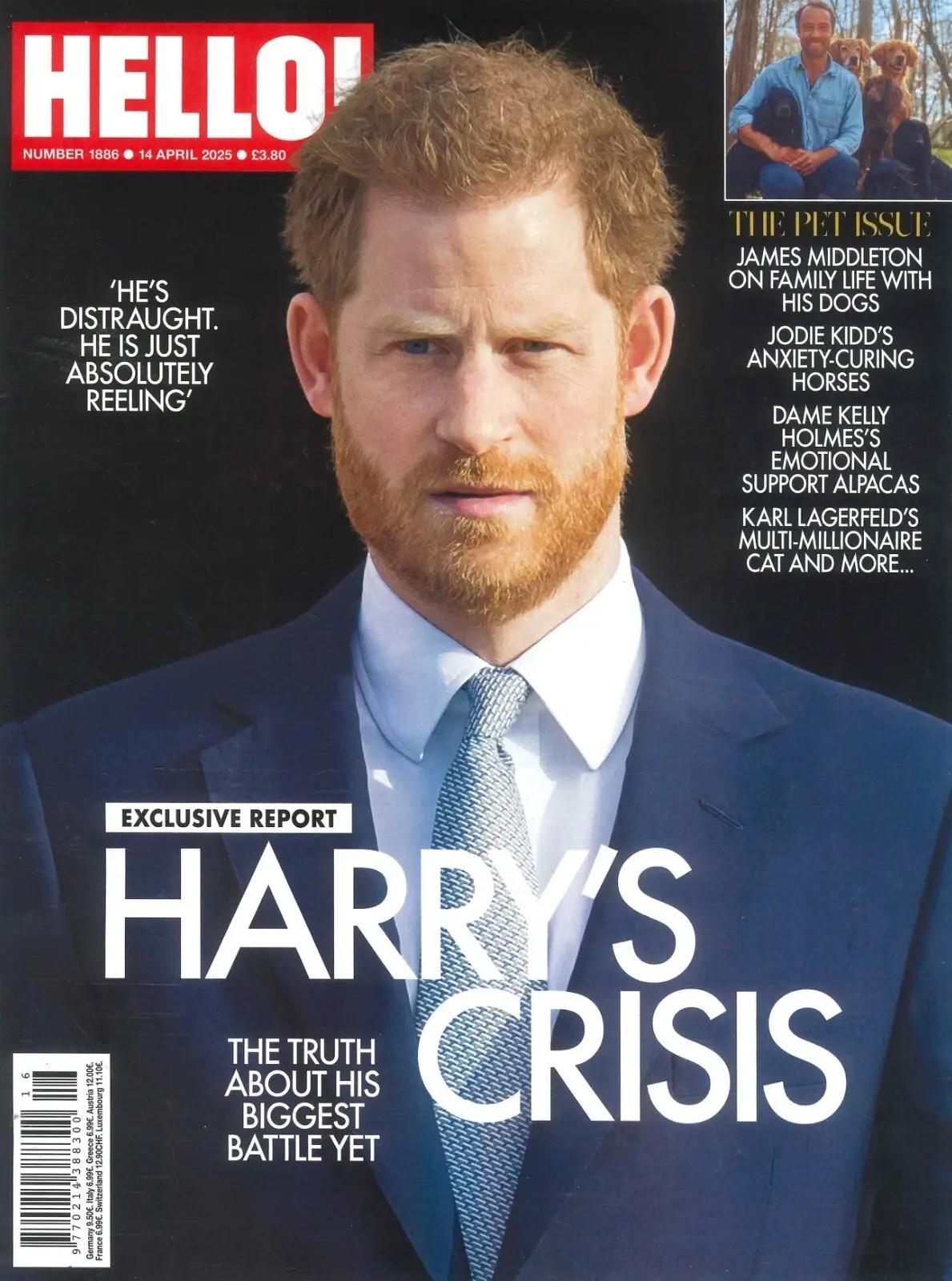 HELLO! Magazine: Prince Harry, David Beckham, King Charles, Kelly Holmes 14.4.25