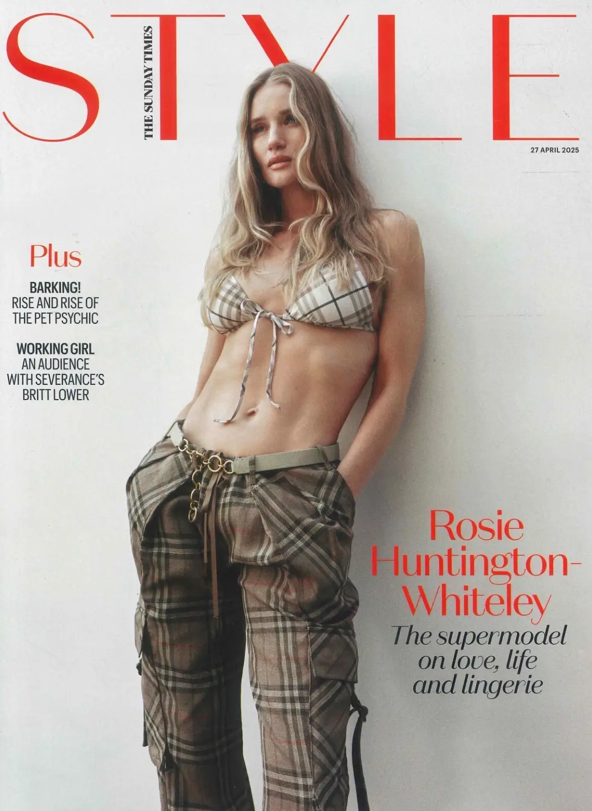 Sunday Times STYLE Magazine: Rosie Huntington-Whiteley, Britt Lower, 27.4.25 - Free standard UK delivery included | Discount Quality Products