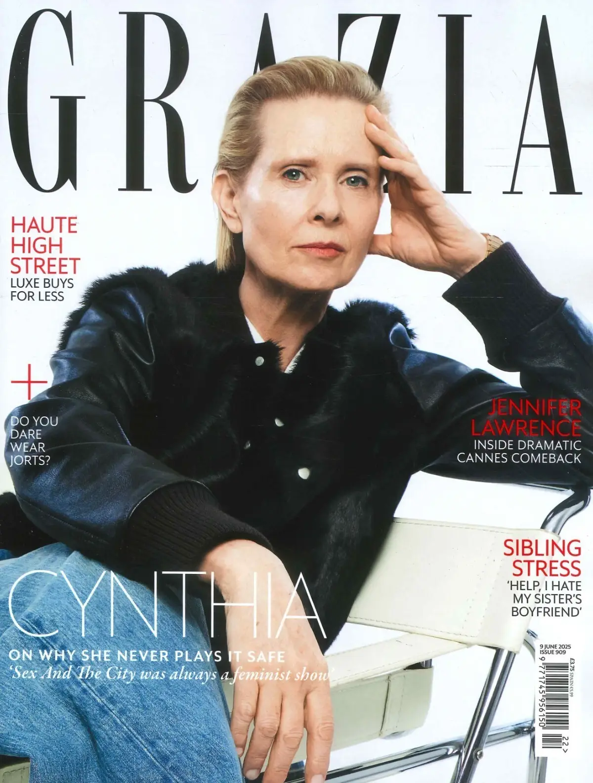 Grazia Magazine Cynthia Nixon, Jennifer Lawrence, Louise Redknapp, Style, 9.6.25