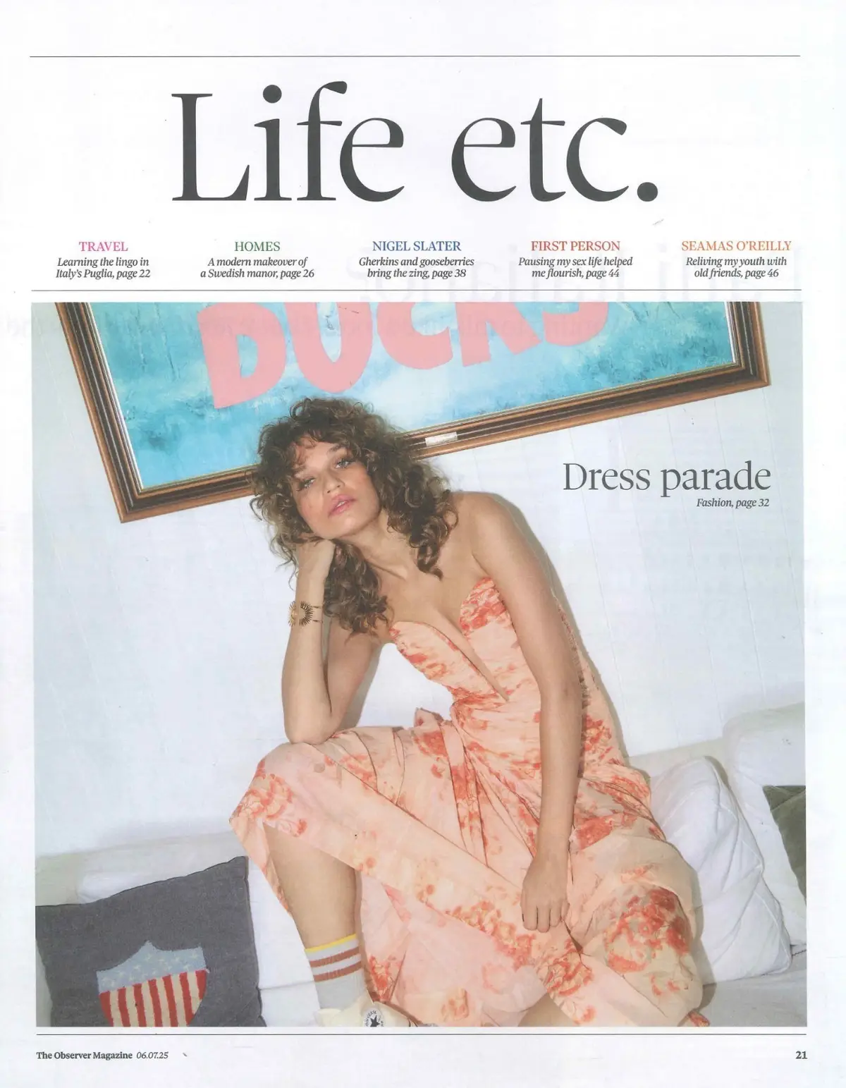 Observer Magazine: Zandra Rhodes, Antony Szmierek, Nigel Slater, Italy, 6.7.25 - image 3 | Free standard UK delivery included | Discount Quality Products