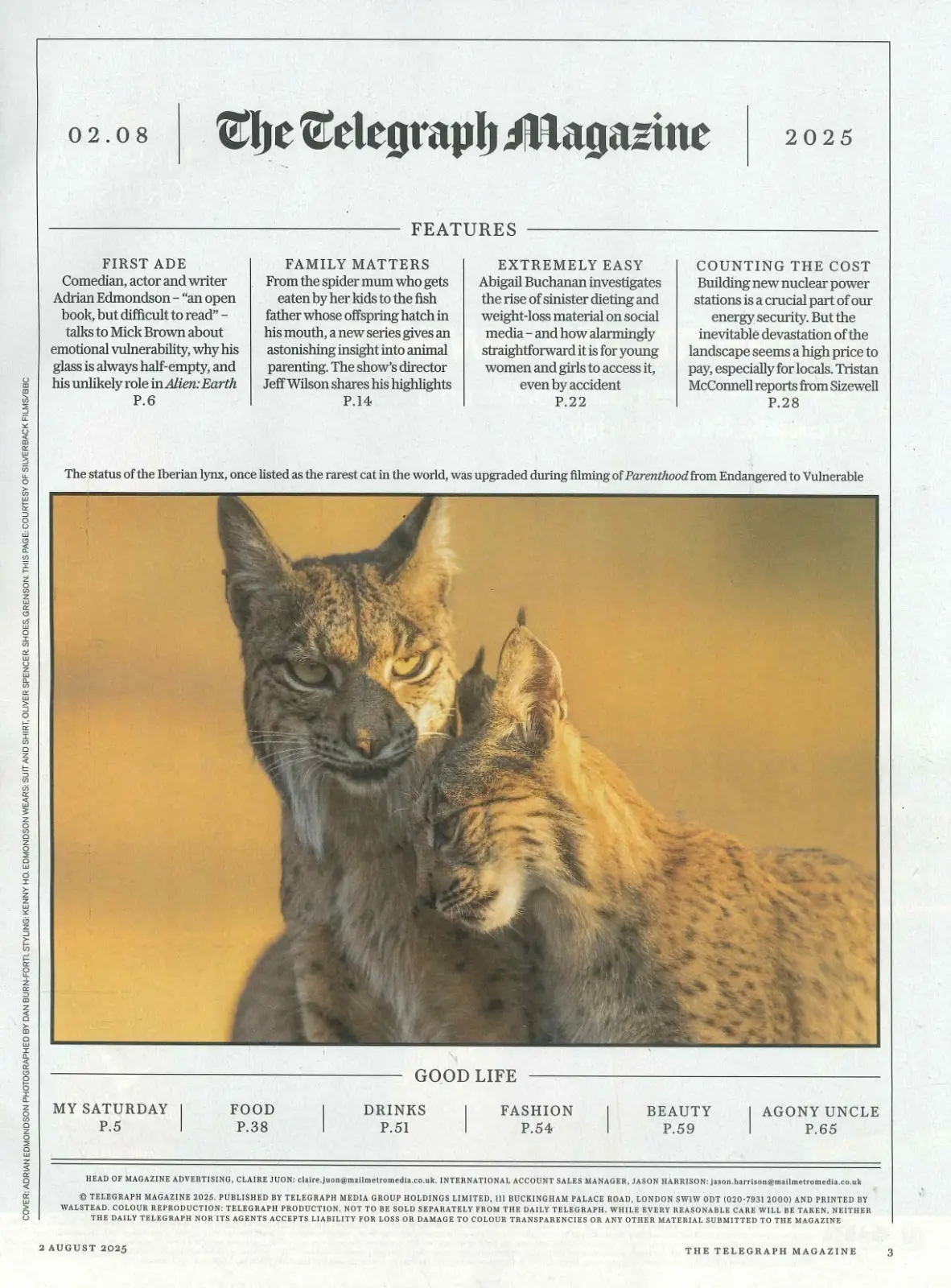 Telegraph Magazine: Alien Earth's Adrian Edmondson, Janet Street-Porter, 2.8.25 - image 2 | Free standard UK delivery included | Discount Quality Products