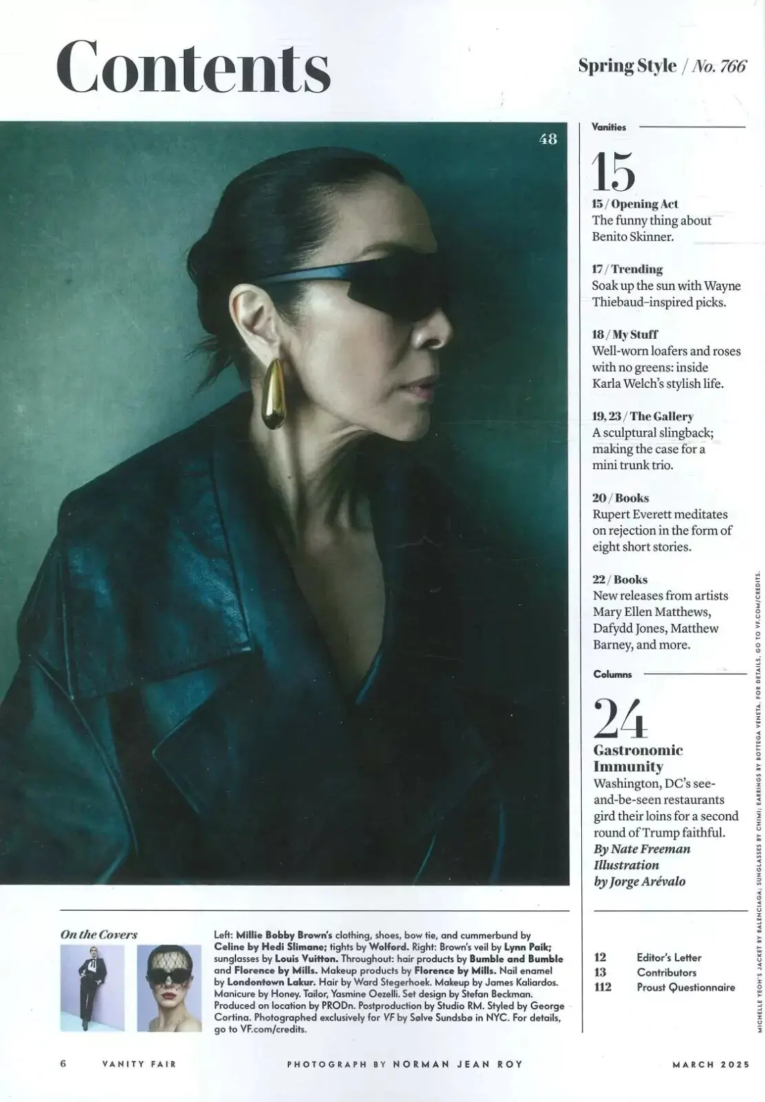 Vanity Fair Magazine: Millie Bobby Brown, Michelle Yeoh, Cover #2, March 2025 - image 2 | Free standard UK delivery included | Discount Quality Products