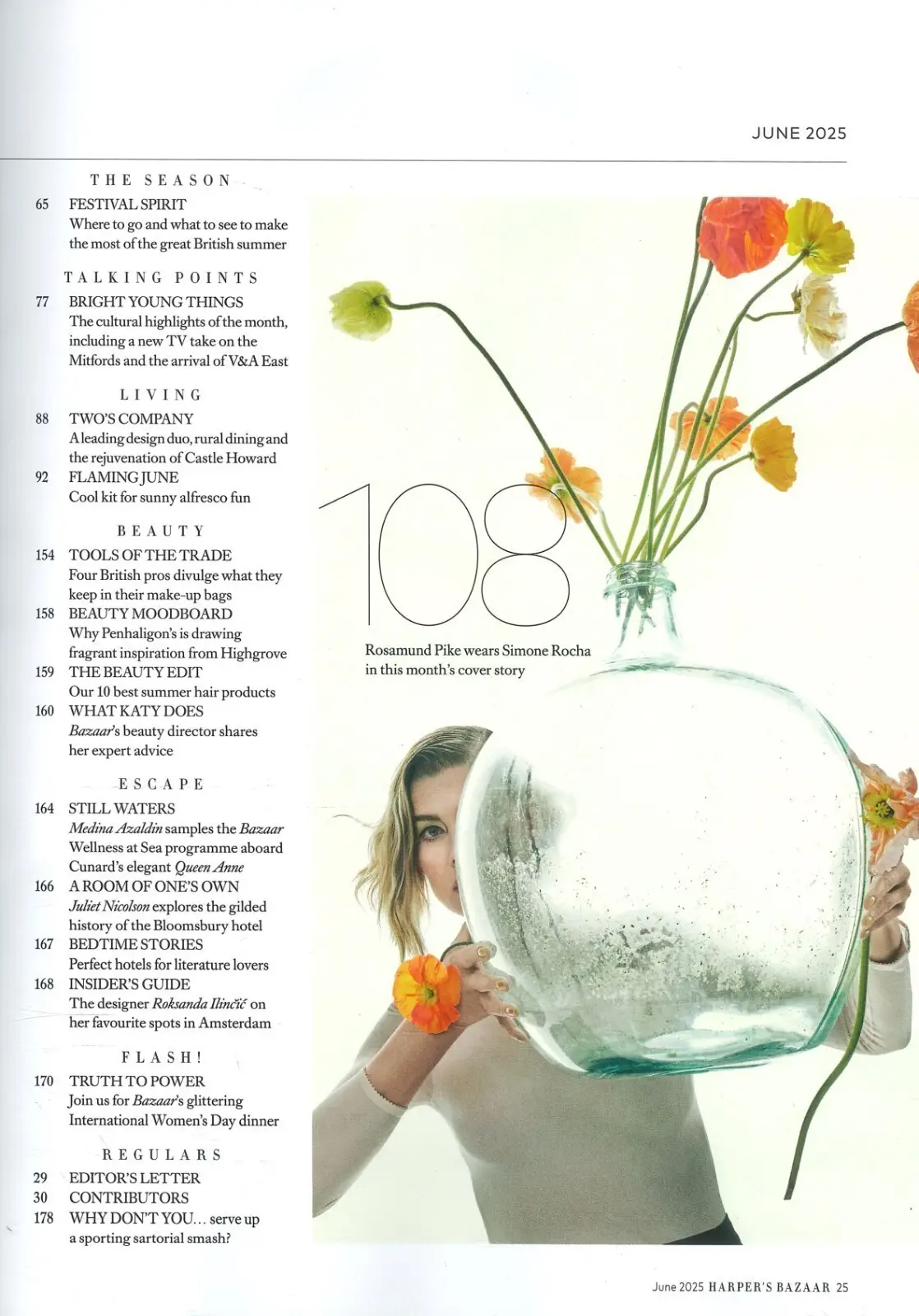 Harper's Bazaar Magazine Rosamund Pike, Giorgio Armani, Summer Fashion June 2025 - image 3 | Free standard UK delivery included | Discount Quality Products