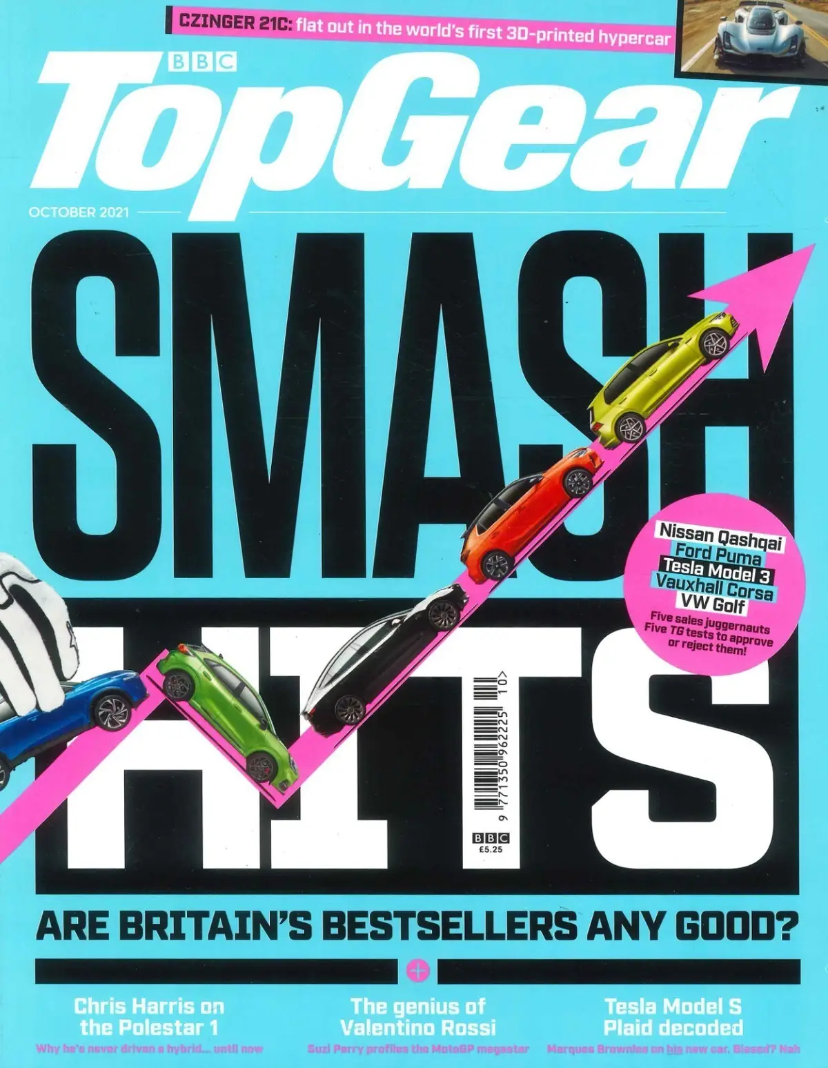 BBC Top Gear Magazine: Issue #352, Ferrari 296, Porsche, Lambo Huracan, Oct 2021