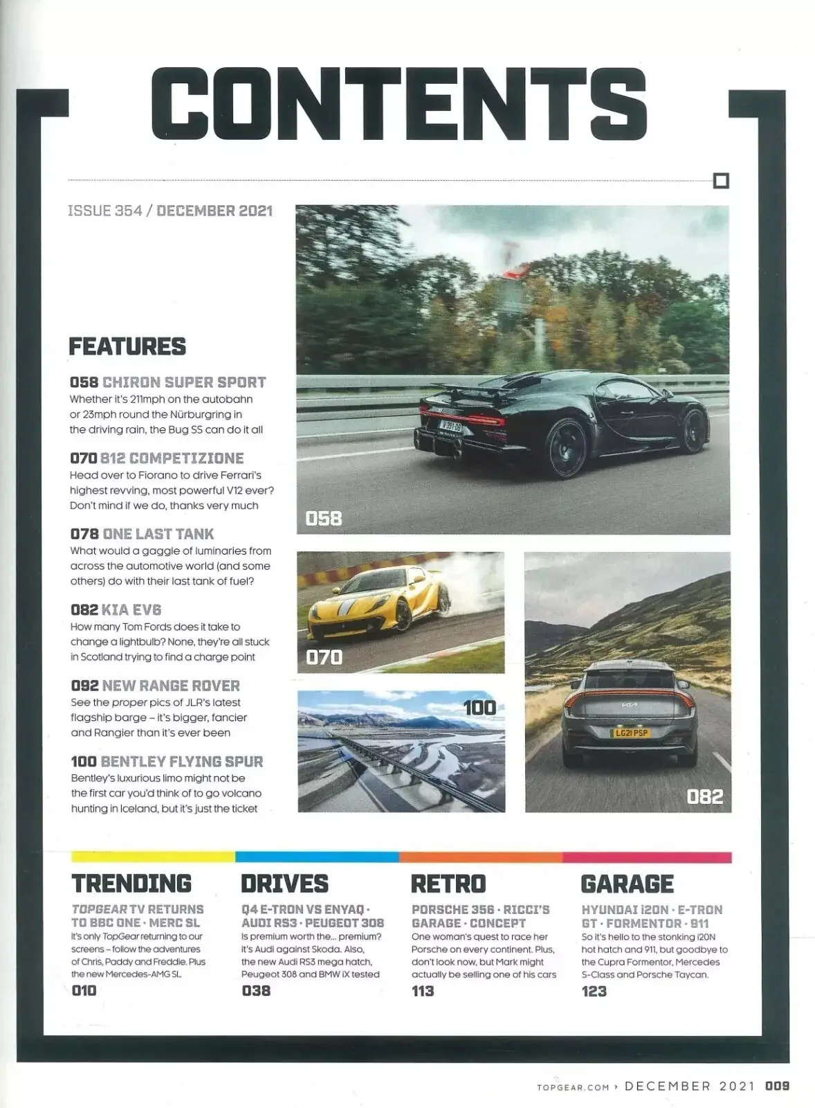 BBC Top Gear Magazine: Issue #354, Bugatti Chiron Sport, Ferrari 812, Dec 2021 - image 3 | Free standard UK delivery included | Discount Quality Products