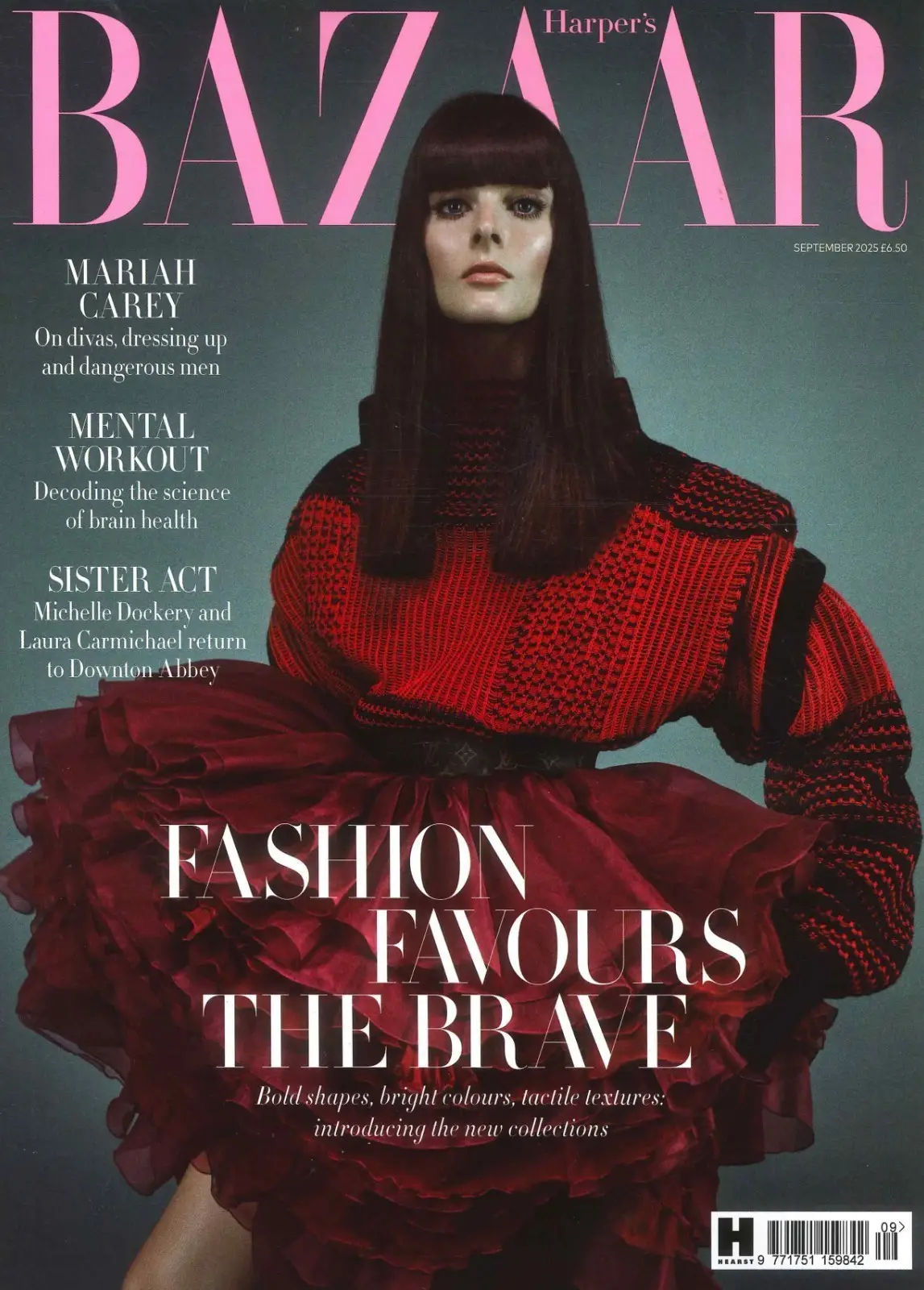 Harper's Bazaar Magazine: Mariah Carey, Michelle Dockery, Cover #2, Sept 2025