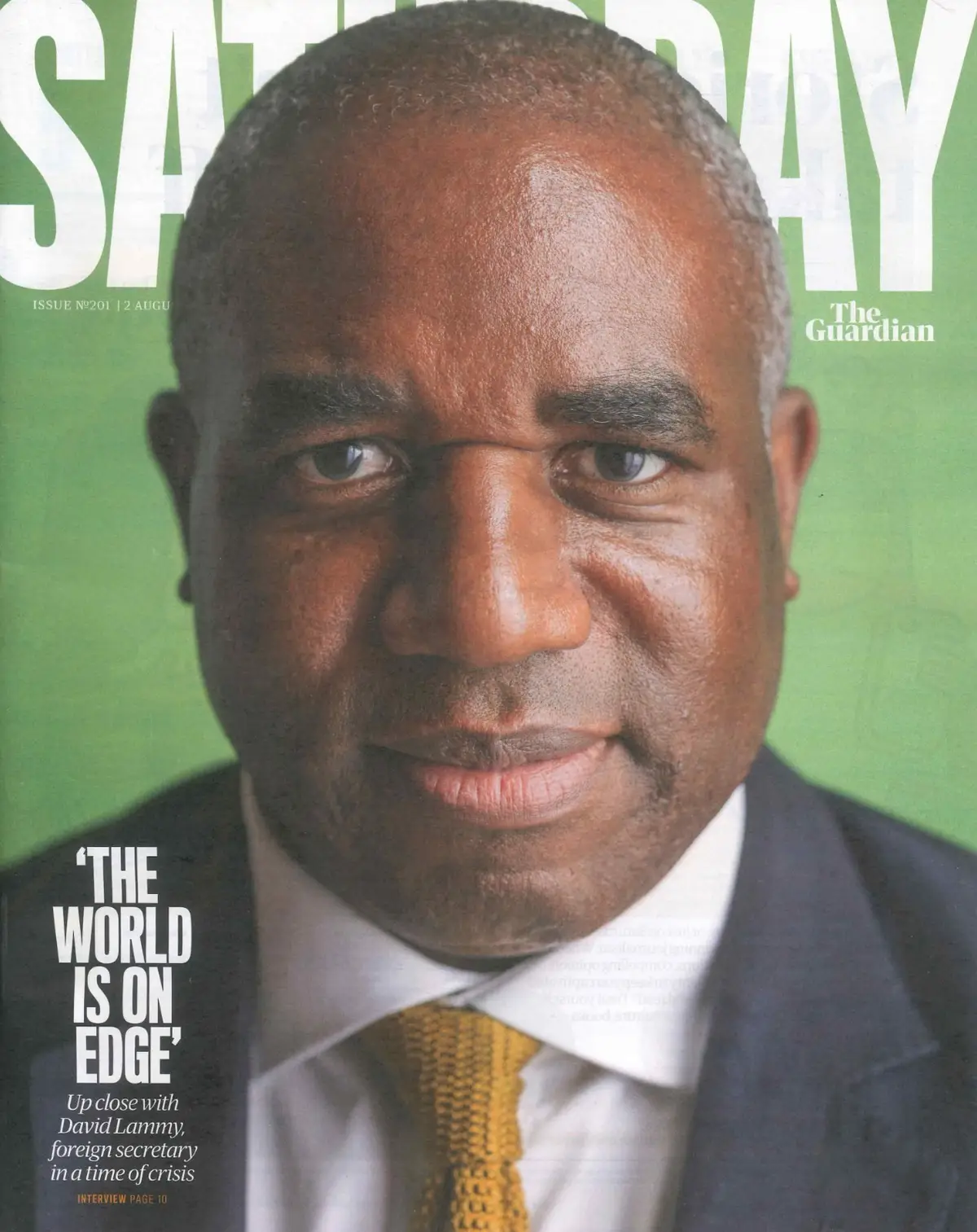 Guardian Saturday Magazine: David Lammy, Celine Song, Gwyneth Paltrow, 2.8.25