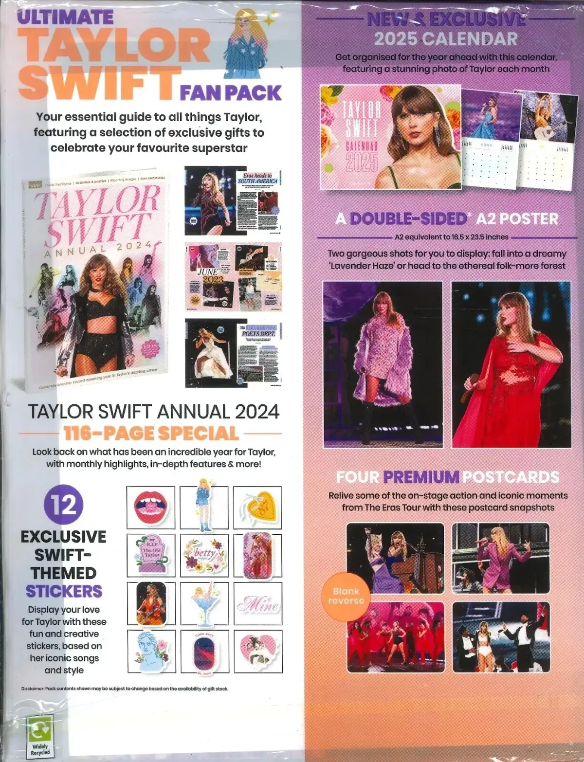 Taylor Swift Annual Ultimate Magazine 9 Gift Fan Pack, Calendar 2025, Posters - image 2 | Free standard UK delivery included | Discount Quality Products