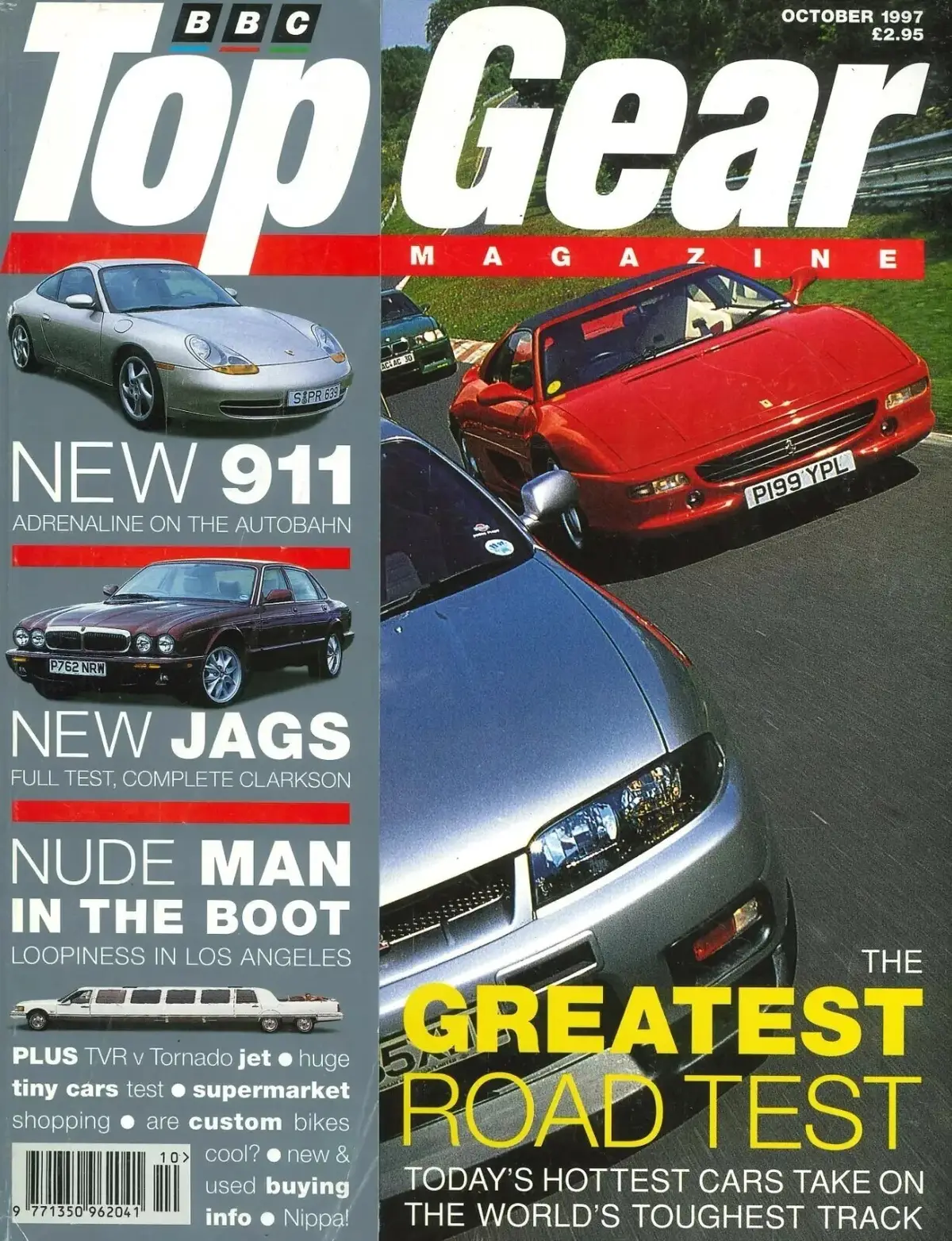 BBC Top Gear Magazine Issue #49, Porsche 911, Jaguar XJR, BMW M3, Cars, Oct 1997