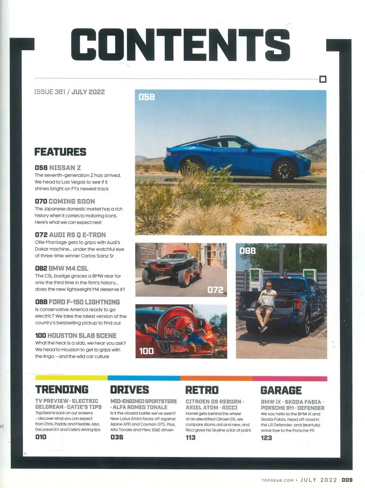 BBC Top Gear Magazine: Issue #361, Nissan Z, BMW M4 CSL, Citroen DS, July 2022 - image 2 | Free standard UK delivery included | Discount Quality Products