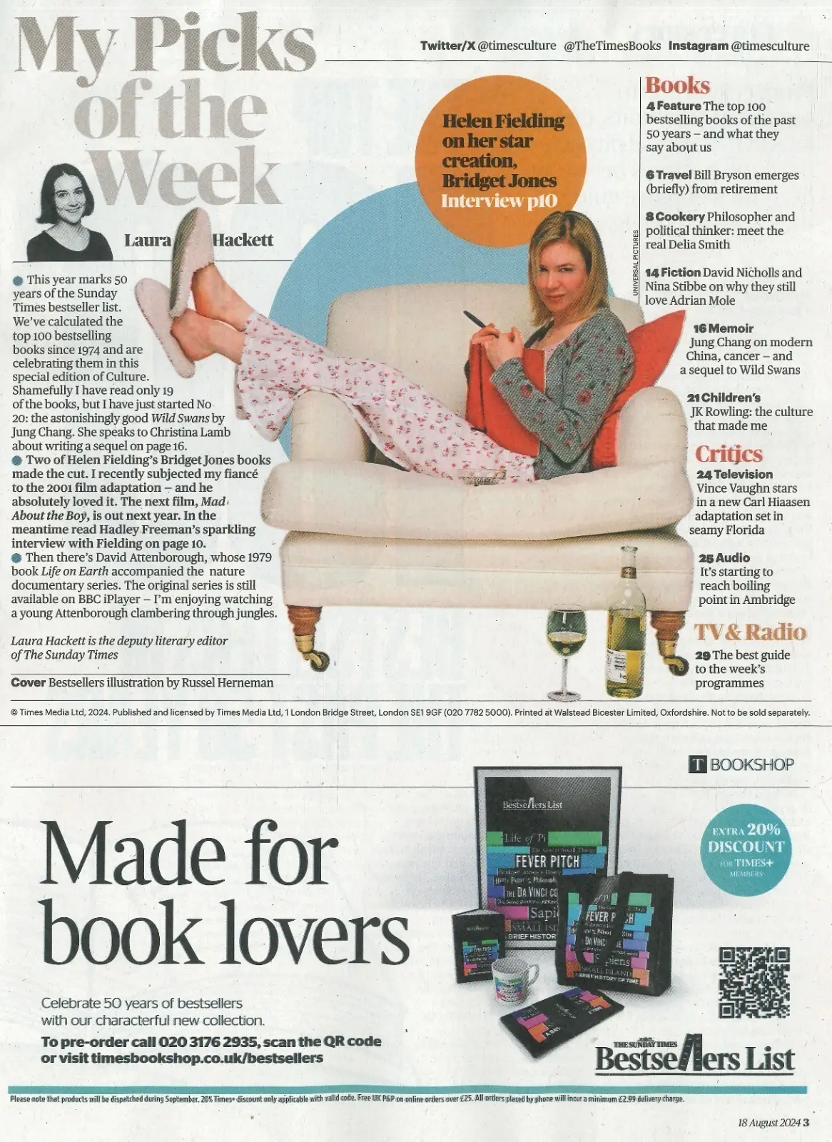 Sunday Times Culture Magazine: Top 100 Books from the last 50 years, 18.8.24 - image 2 | Free standard UK delivery included | Discount Quality Products