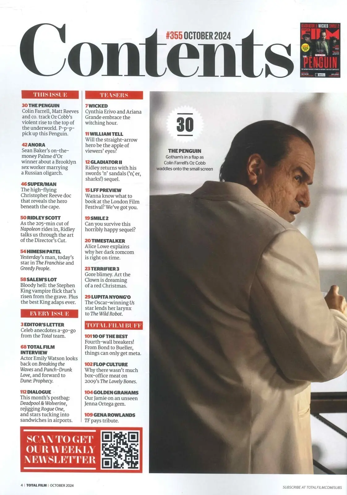 Total Film Magazine: Penguin, Batman Universe, Gladiator II, Wicked, Oct 2024 - image 2 | Free standard UK delivery included | Discount Quality Products