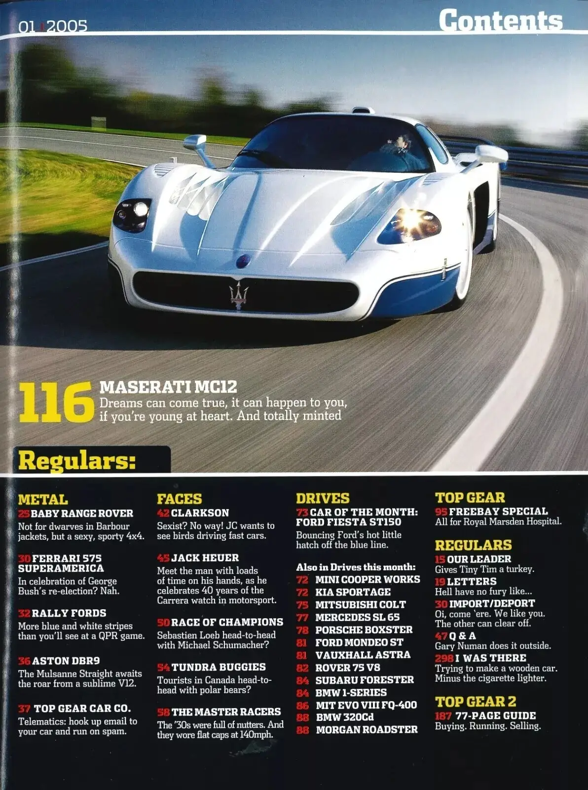 BBC Top Gear Magazine Issue #136, Aston Martin DBR9, Ford Fiesta, Cars, Jan 2005 - image 3 | Free standard UK delivery included | Discount Quality Products