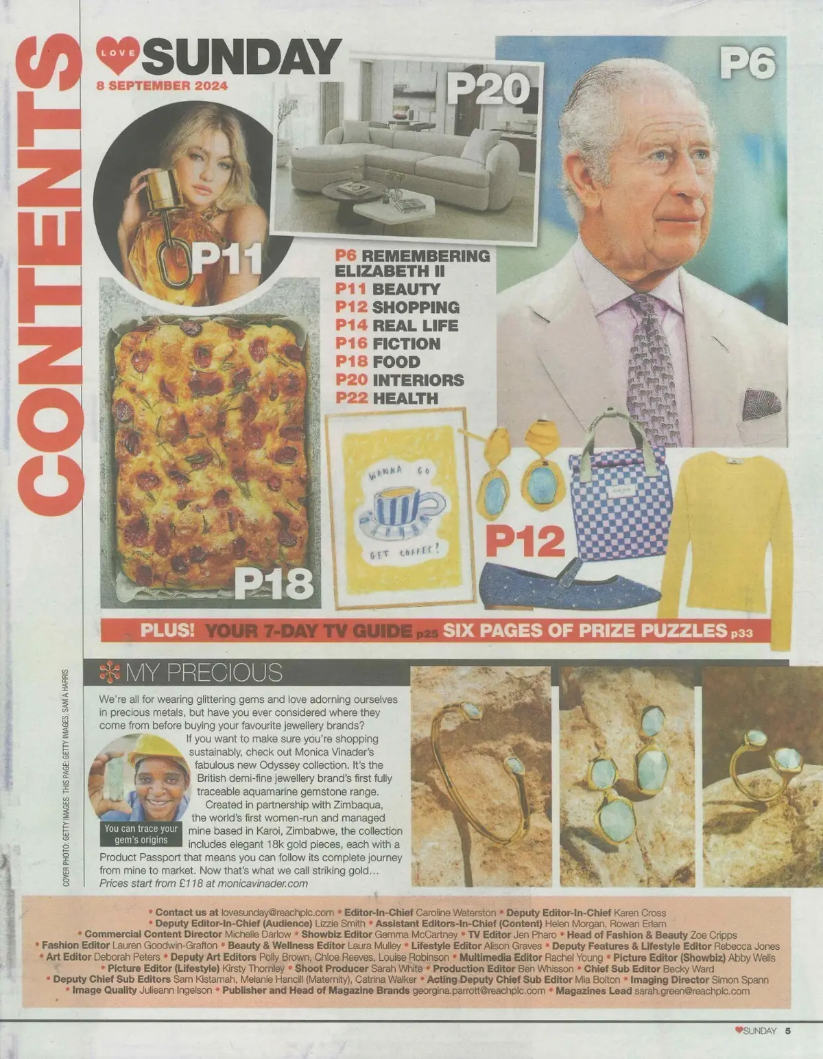 Love Sunday Magazine, Queen Elizabeth Death Anniversary, King Charles, 8.9.24 - image 2 | Free standard UK delivery included | Discount Quality Products
