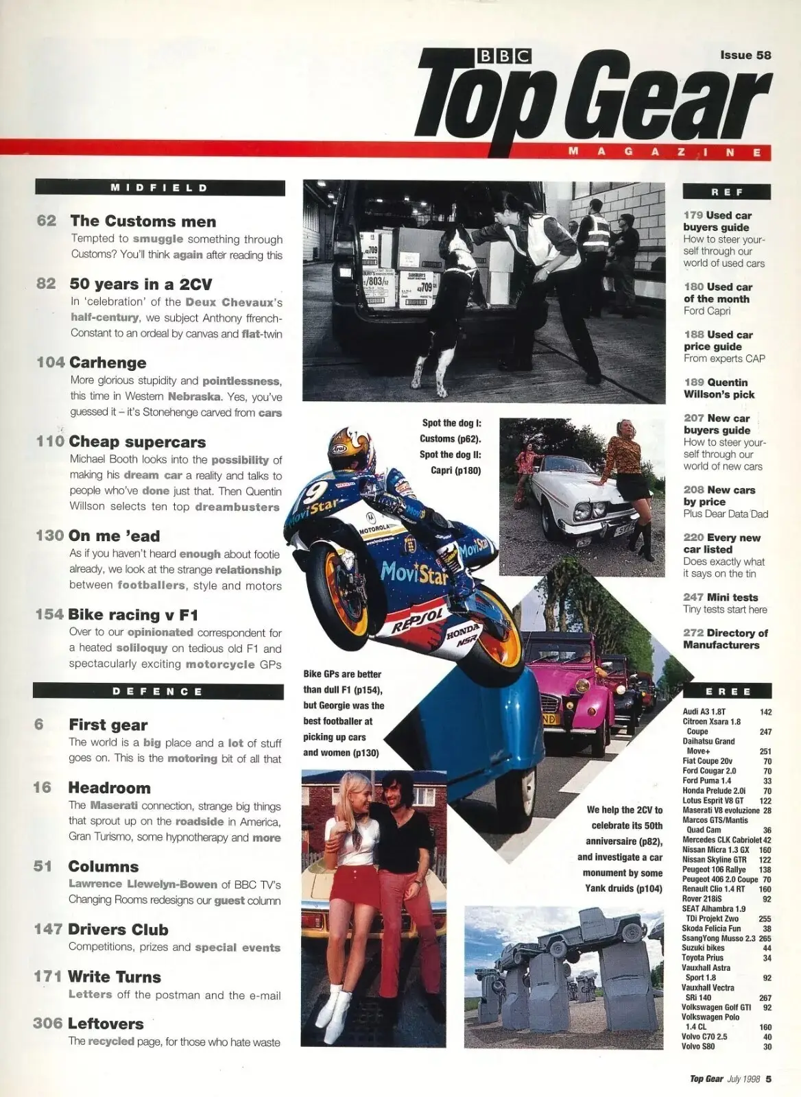 BBC Top Gear Magazine: Issue #58, Ford Cougar, Nissan GTR, Audi A3, July 1998 - image 3 | Free standard UK delivery included | Discount Quality Products