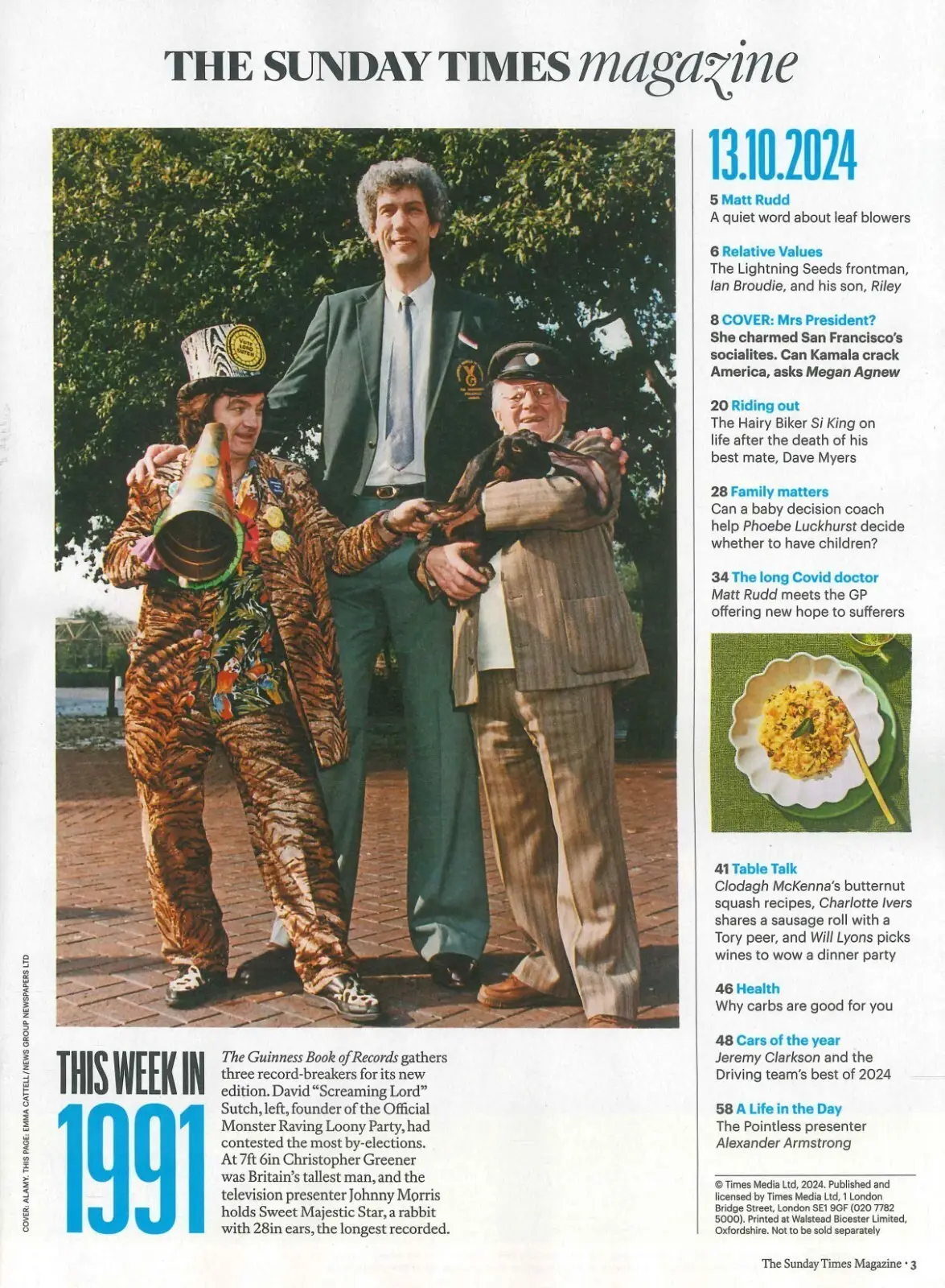 Sunday Times Magazine: Kamala Harris, Alex Armstrong, Broudie, Si King, 13.10.24 - image 2 | Free standard UK delivery included | Discount Quality Products