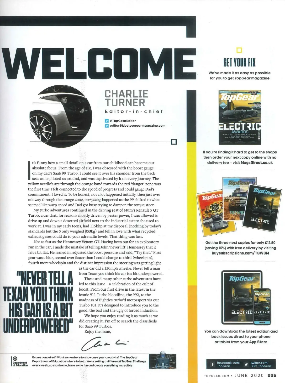 BBC Top Gear Magazine: Issue #335, Porsche 911 Turbo S, BMW, McLaren, June 2020 - image 2 | Free standard UK delivery included | Discount Quality Products