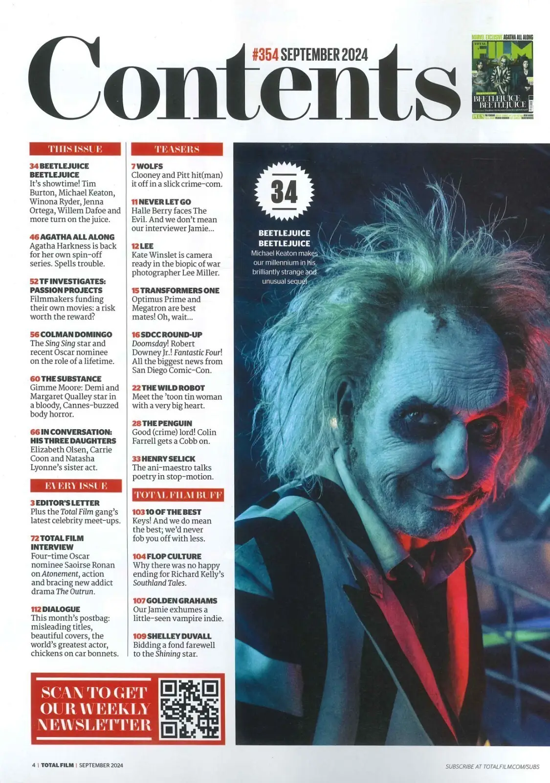 Total Film Magazine: Beetlejuice, Michael Keaton, Agatha All Along, Sept 2024 - image 2 | Free standard UK delivery included | Discount Quality Products