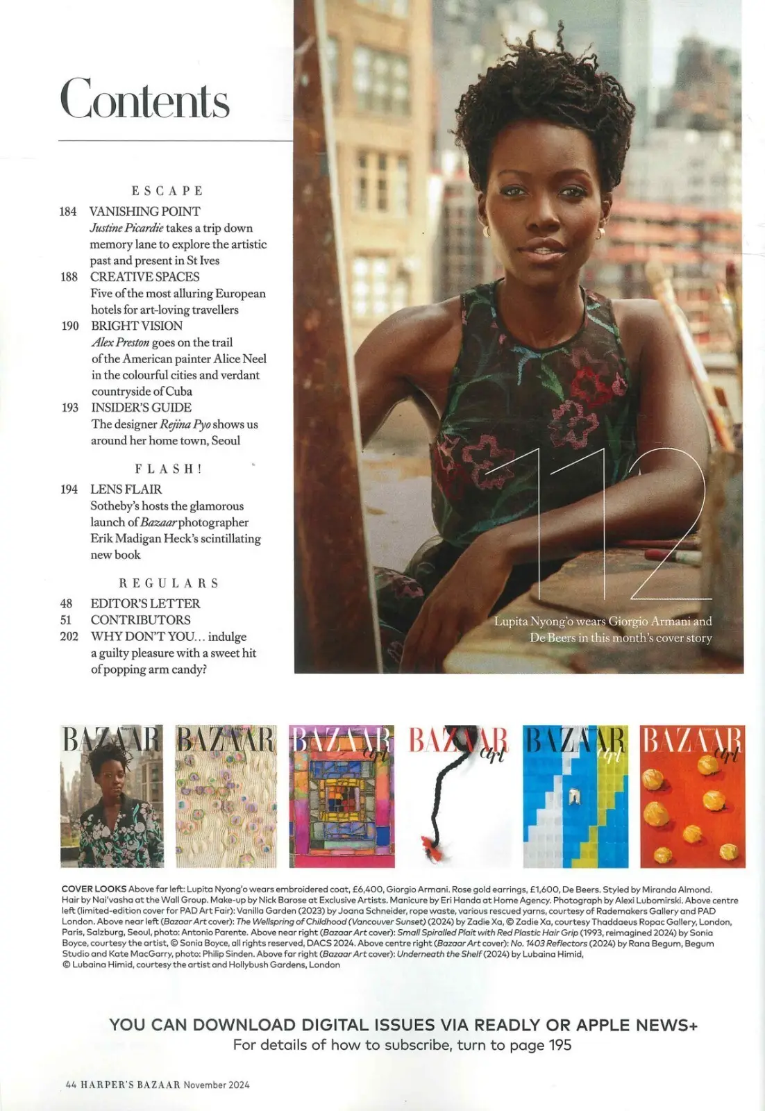 Harper's Bazaar Magazine: Lupita Nyong'o, Harriet Walter, Fashion, Art, Nov 2024 - image 4 | Free standard UK delivery included | Discount Quality Products