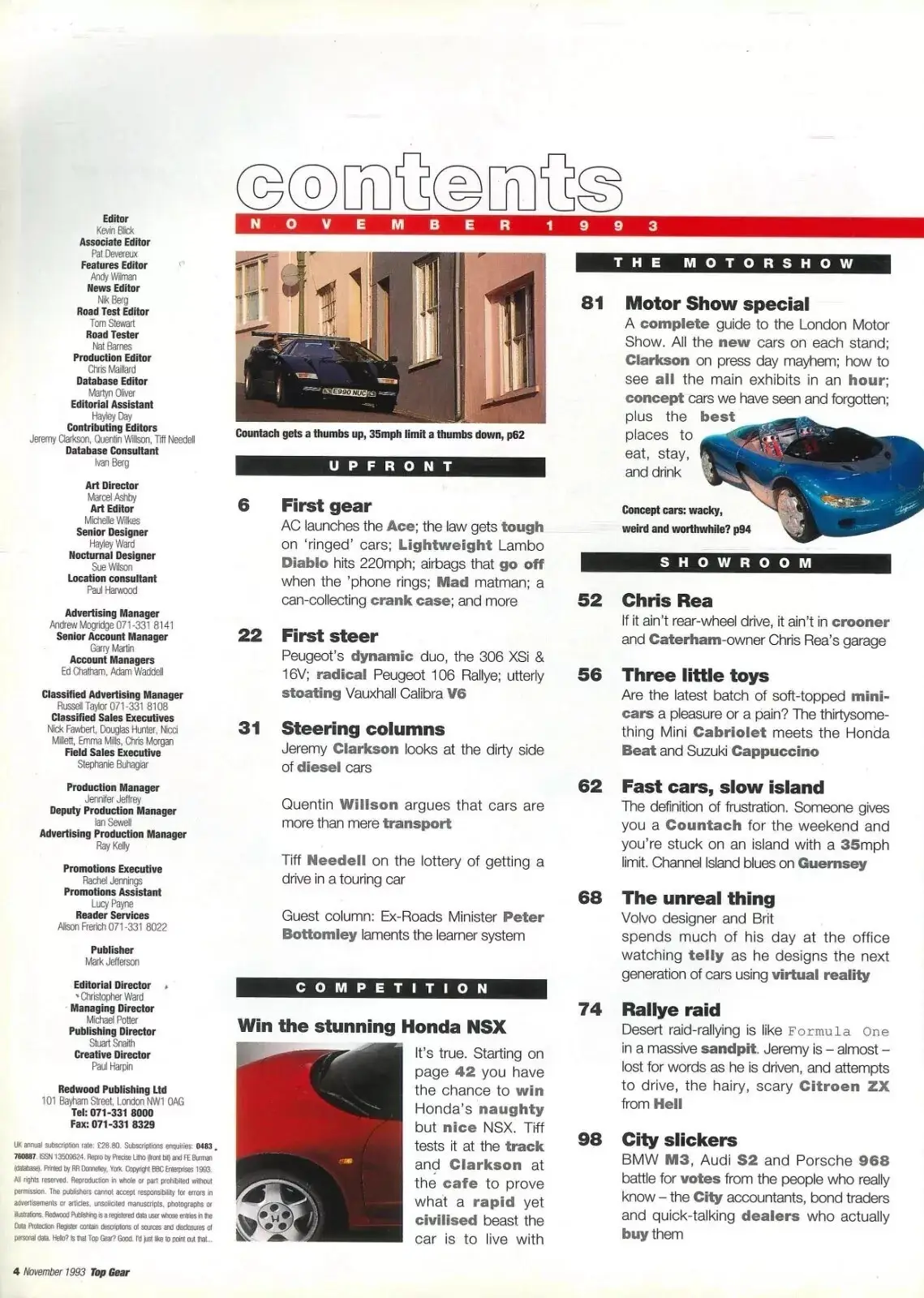 BBC Top Gear Magazine: Issue #2, Ferrari Frenzy, Jeremy Clarkson, Nov 1993 - image 2 | Free standard UK delivery included | Discount Quality Products