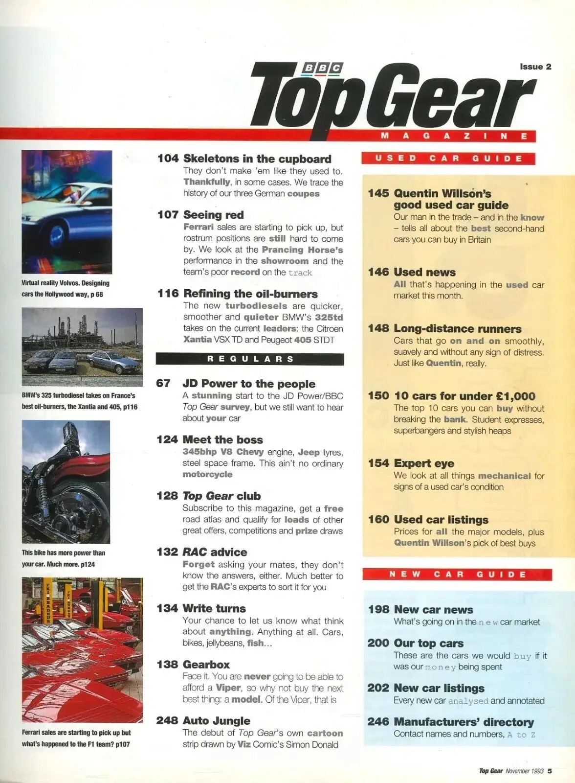 BBC Top Gear Magazine: Issue #2, Ferrari Frenzy, Jeremy Clarkson, Nov 1993 - image 3 | Free standard UK delivery included | Discount Quality Products