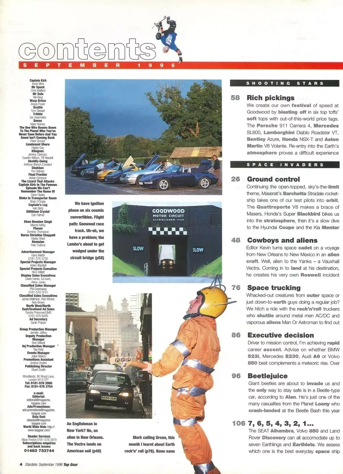 BBC Top Gear Magazine: Issue #36, Aston Volante, Porsche 911, Lambo, Sept 1996 - image 2 | Free standard UK delivery included | Discount Quality Products