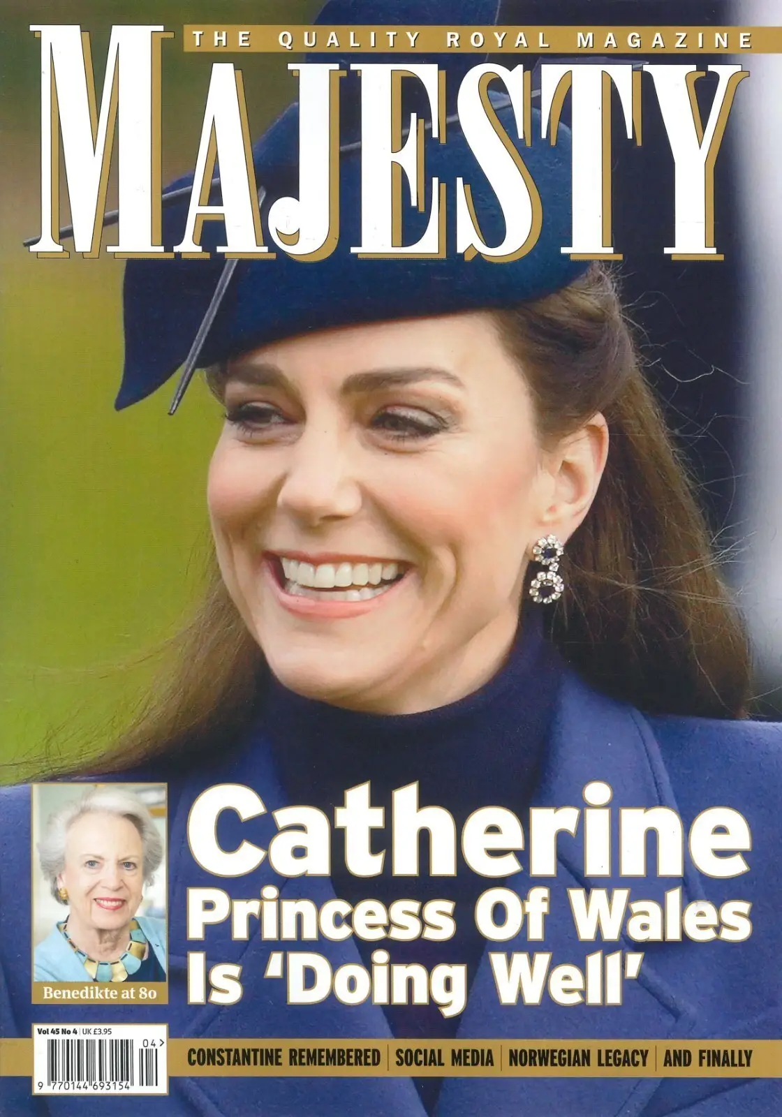 Majesty Magazine Princess Kate, King Charles, Queen Elizabeth, Royal, April 2024
