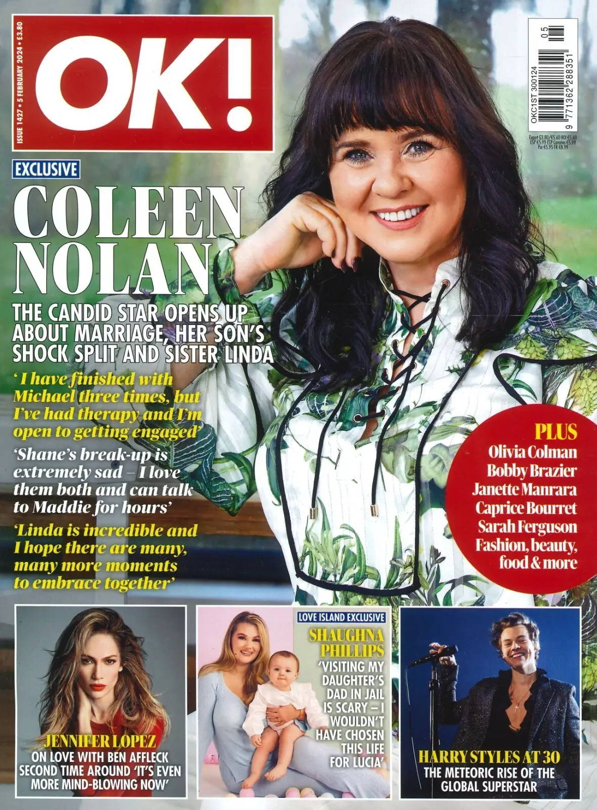 OK! Magazine: Coleen Nolan, J.Lo, Harry Styles, Olivia Colman, Camilla, 5.2.24
