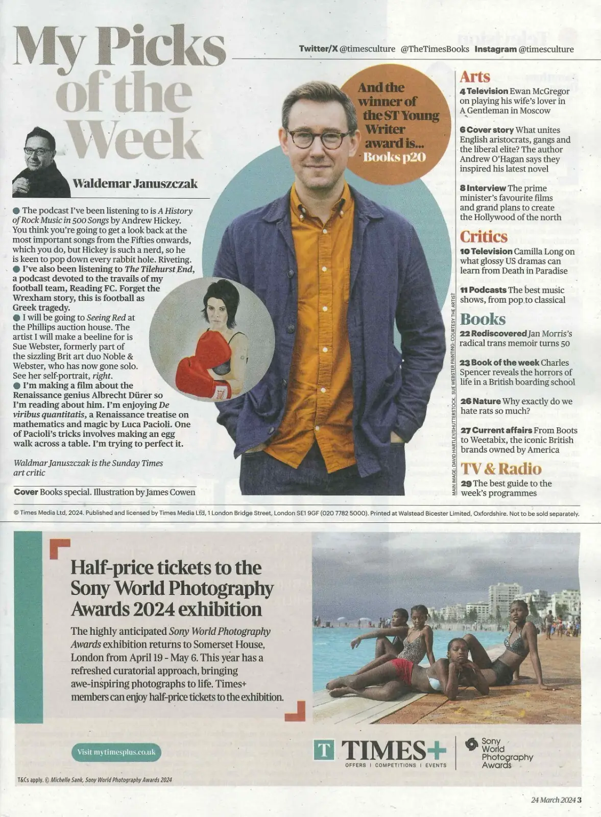 Sunday Times Culture Magazine: Andrew O'Hagan, Ewan McGregor, Rishi, 24.3.24 - image 2 | Free standard UK delivery included | Discount Quality Products