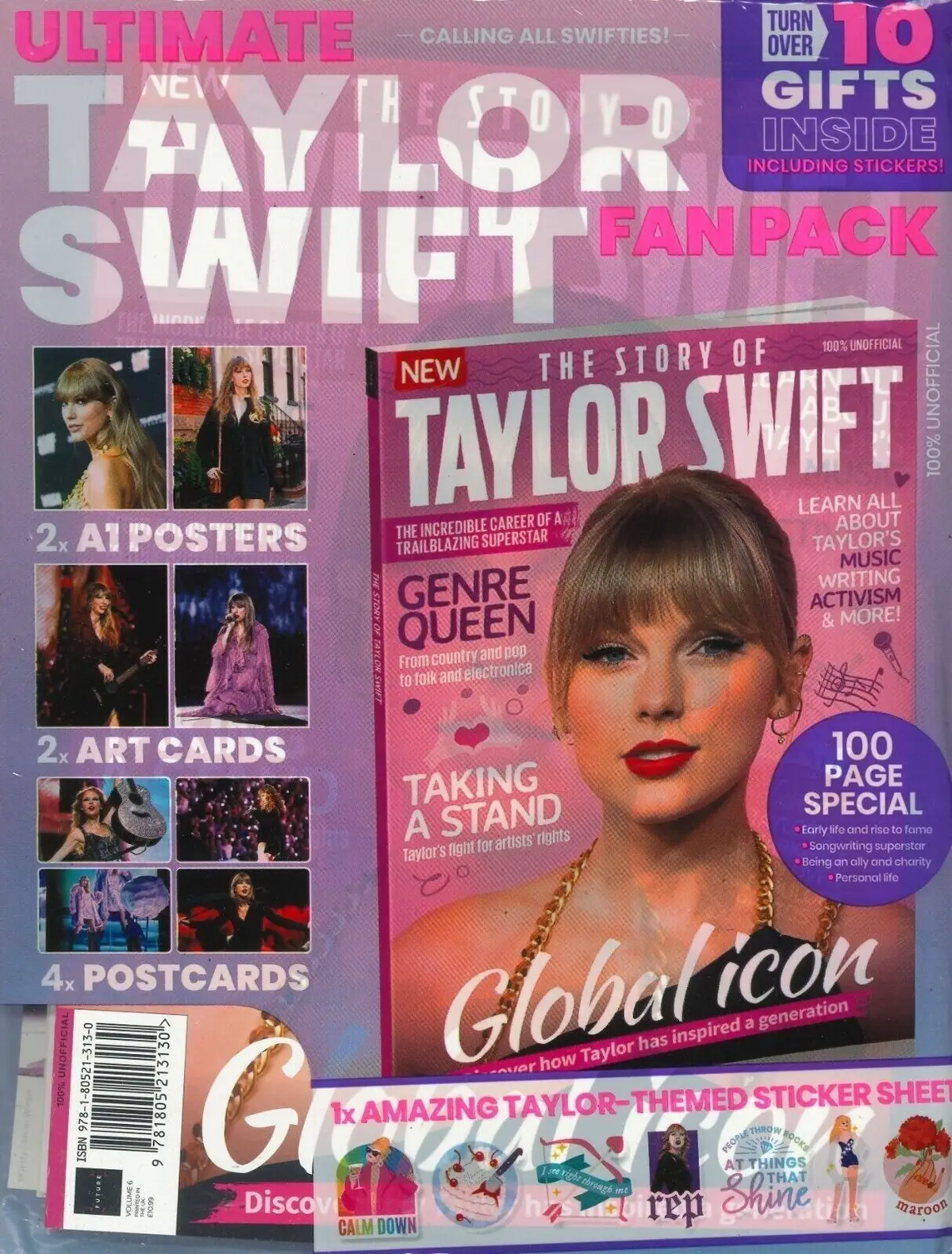 Story of Taylor Swift Magazine, Ultimate 10 Gift Fan Pack, Art Cards, Stickers