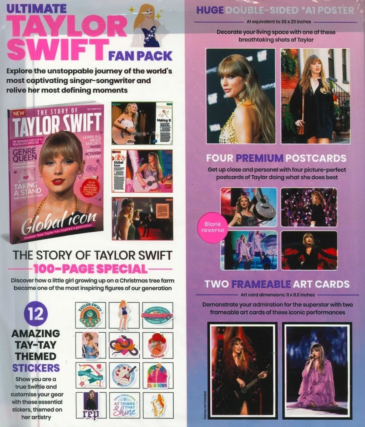 Story of Taylor Swift Magazine, Ultimate 10 Gift Fan Pack, Art Cards, Stickers - image 2 | Free standard UK delivery included | Discount Quality Products