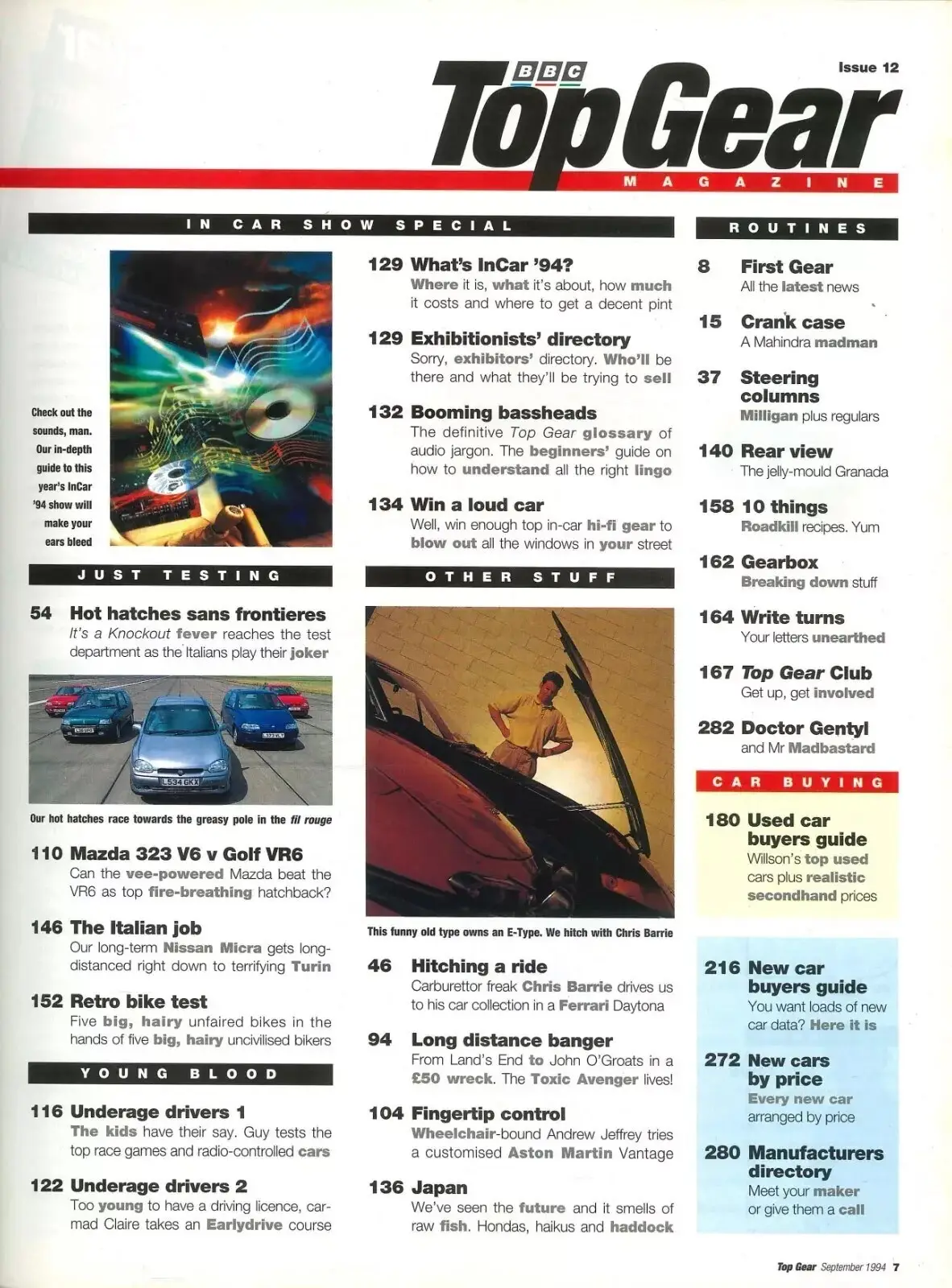 BBC Top Gear Magazine: Issue #12, Awards, Mercedes AMG, Alfa Romeo, Sept 1994 - image 3 | Free standard UK delivery included | Discount Quality Products
