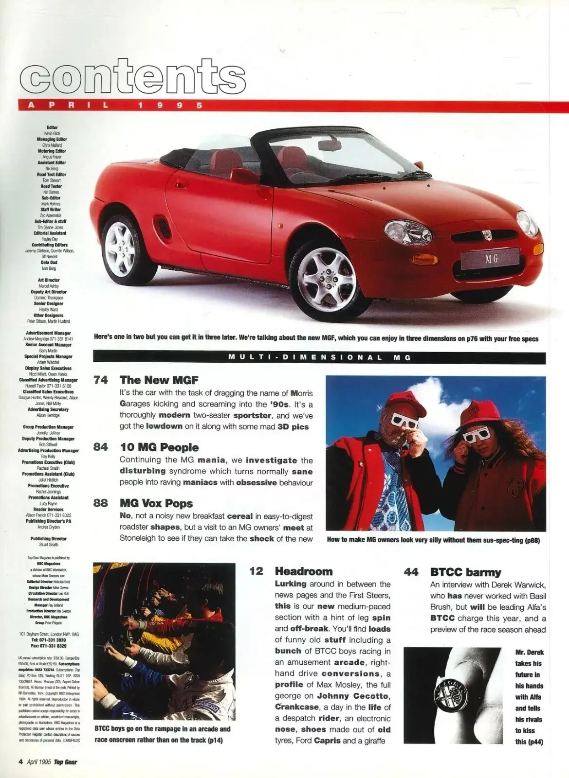 BBC Top Gear Magazine: Issue #19, MG, Ford Escort, Audi A4, Jaguar, April 1995 - image 2 | Free standard UK delivery included | Discount Quality Products