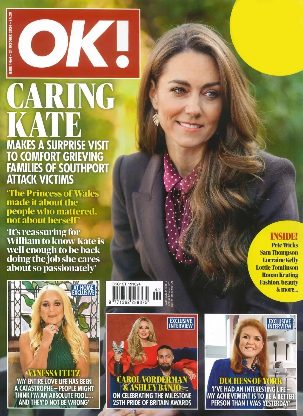 OK! Magazine Princess Kate, Prince William, Duchess Sarah, Ashley Banjo 21.10.24